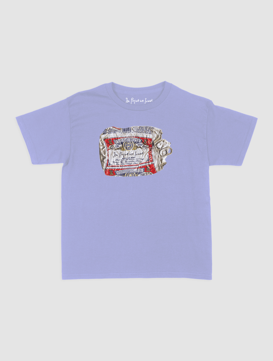 beer can baby tee - In Print We Trust