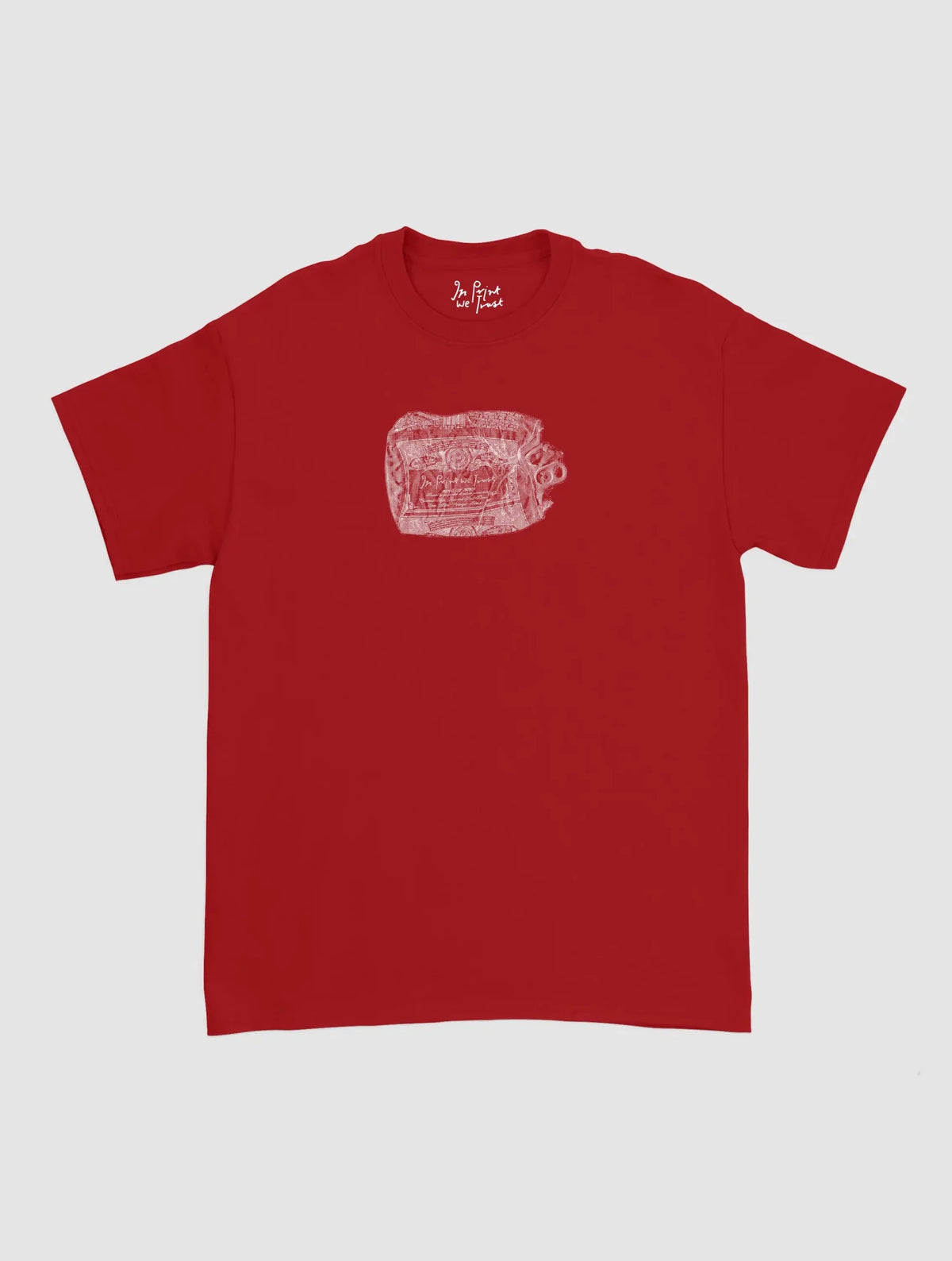 beer can classic tee - In Print We Trust