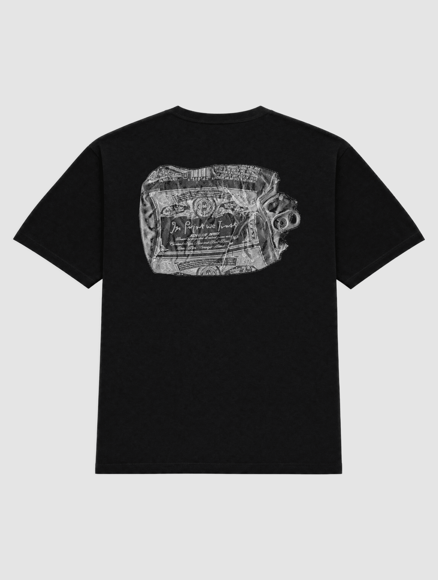 beer can heavyweight tee - In Print We Trust