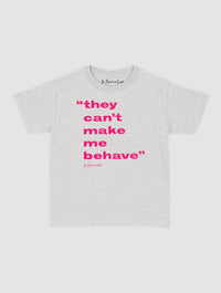 behave baby tee - In Print We Trust