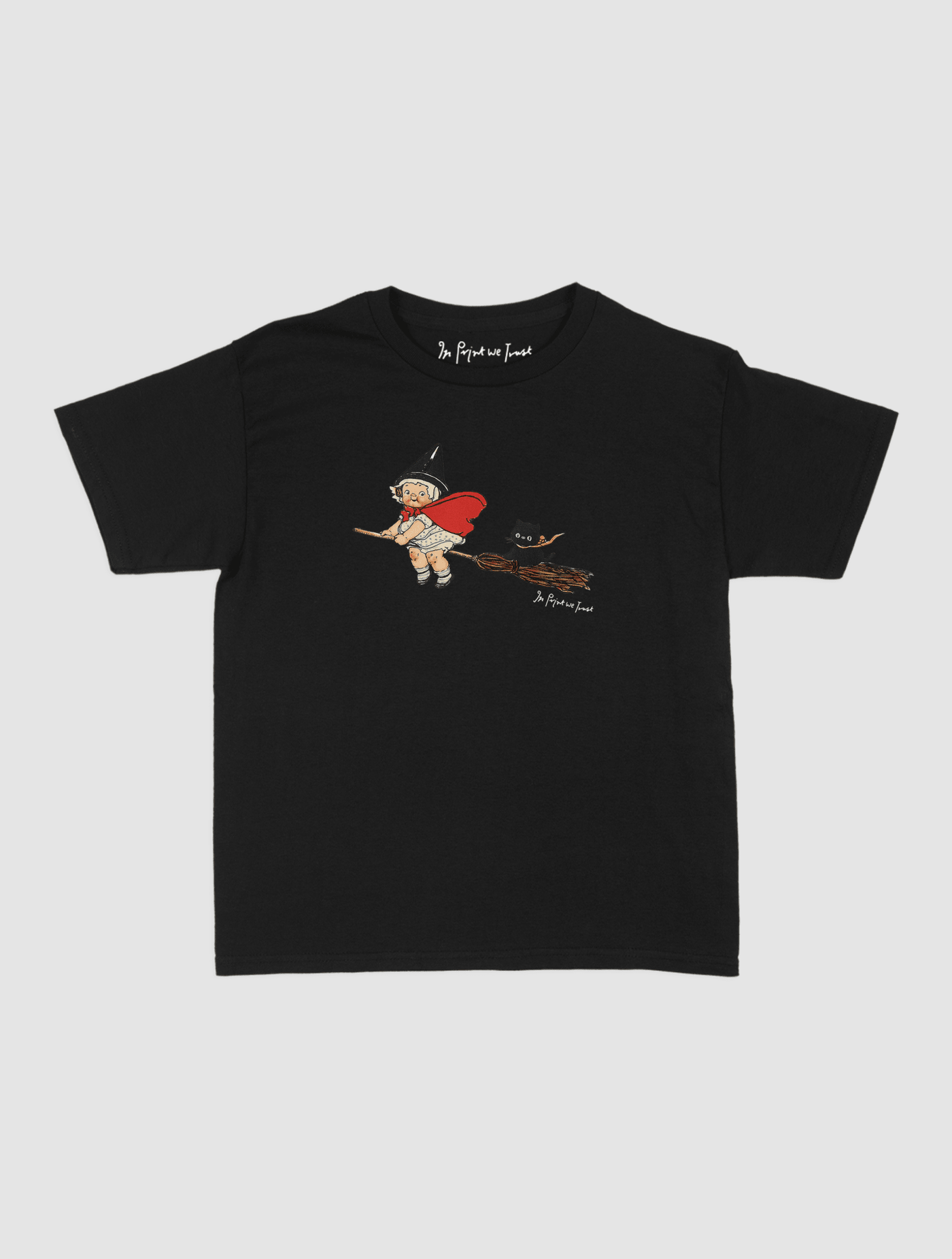 black cat baby tee - In Print We Trust