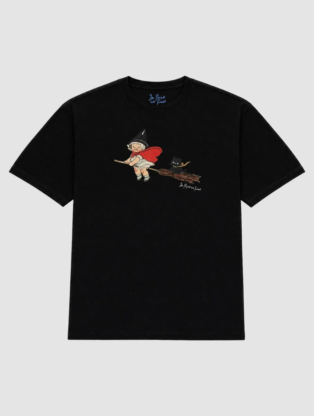 black cat heavyweight tee - In Print We Trust