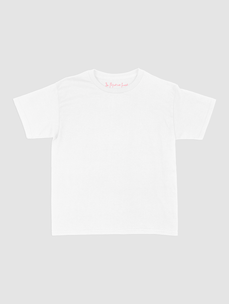 blank baby tee - In Print We Trust