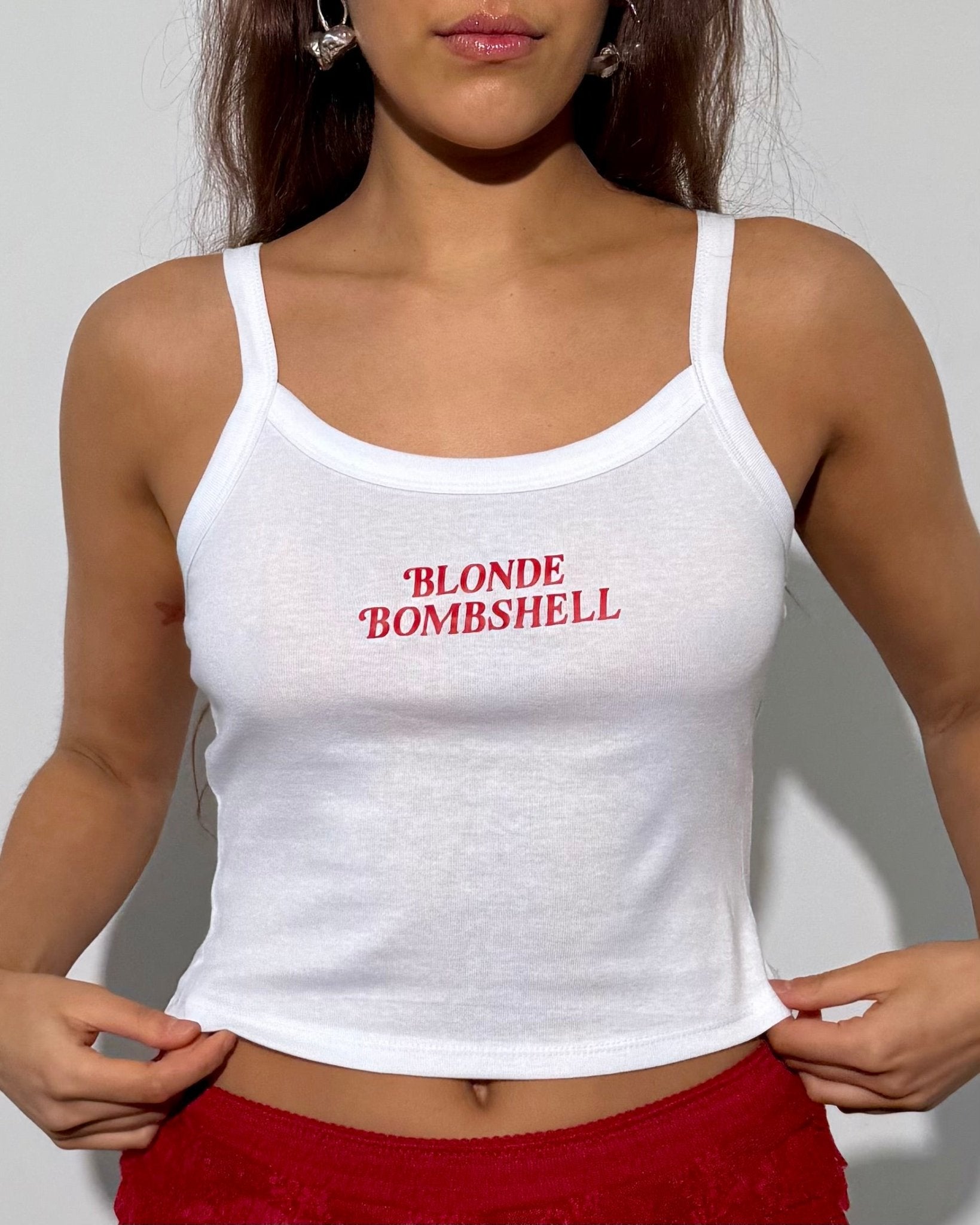 blonde bombshell tank top - In Print We Trust