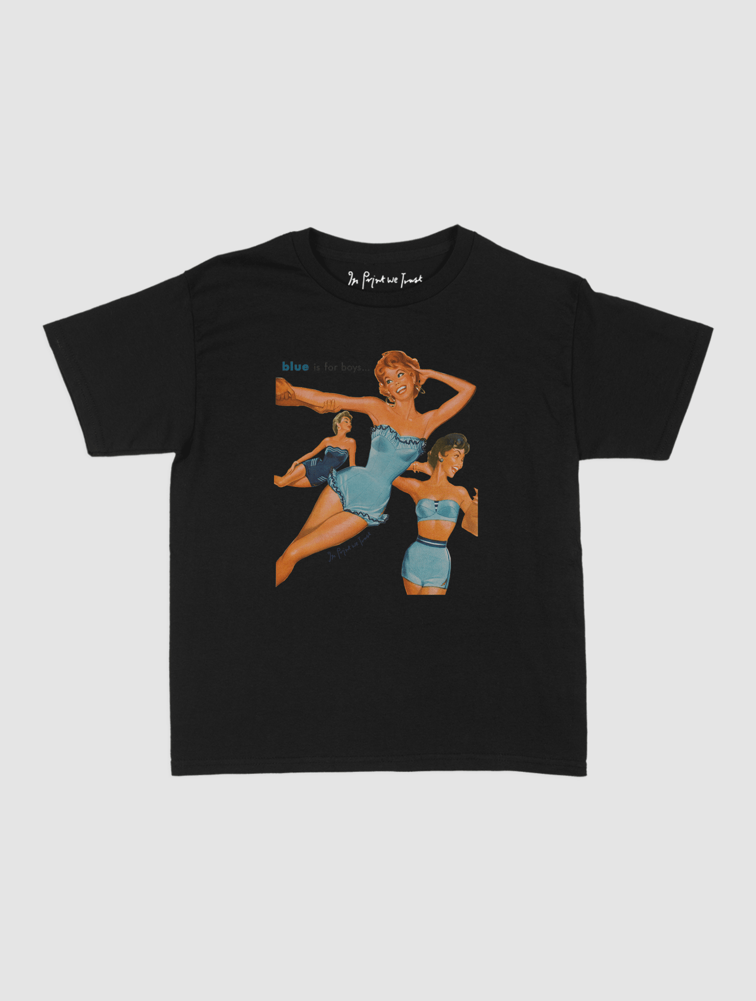 blue is for boys baby tee - In Print We Trust
