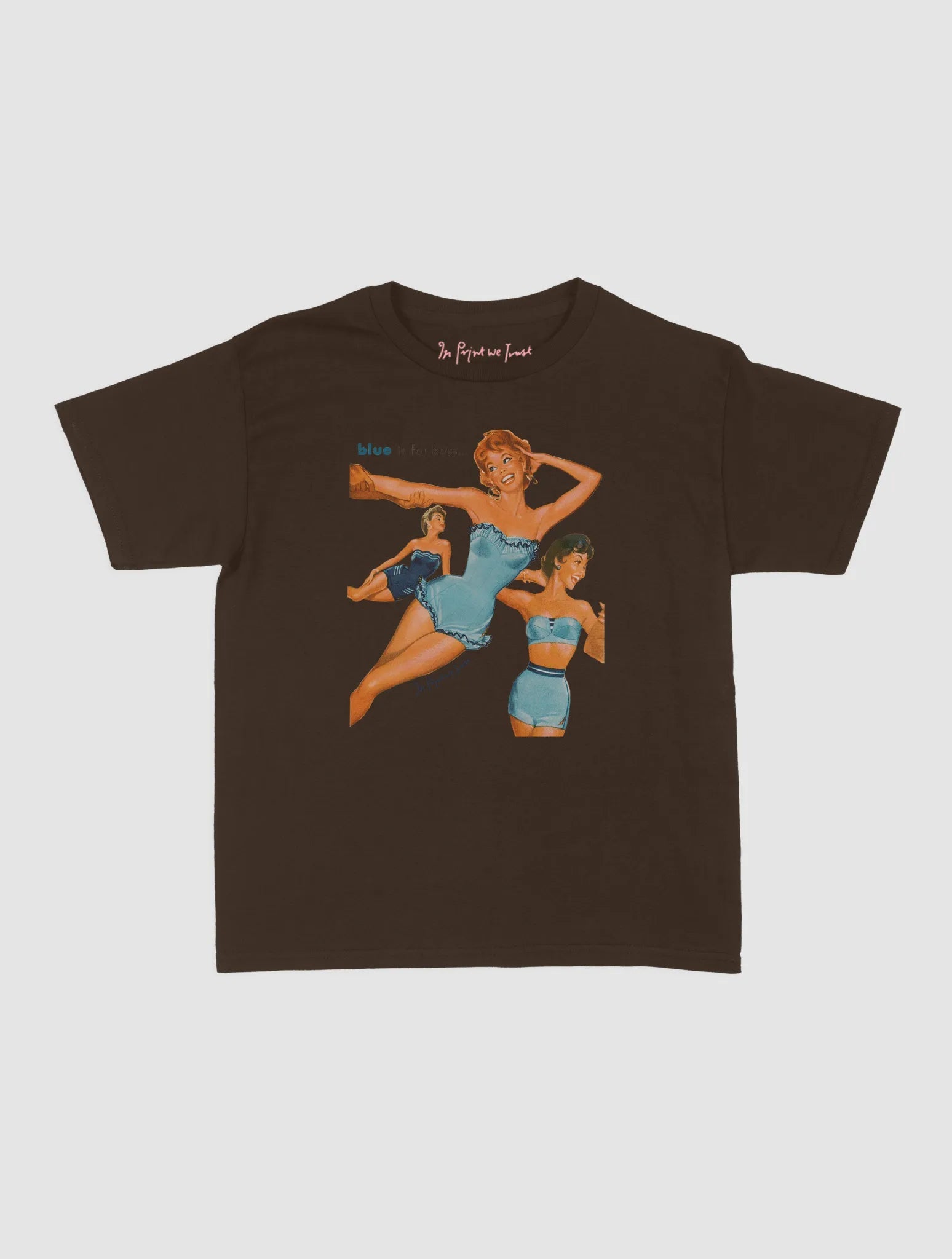 blue is for boys baby tee - In Print We Trust