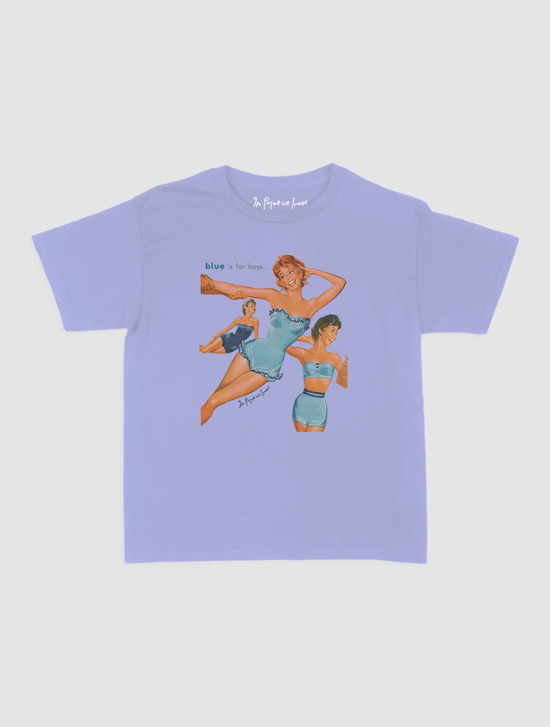 blue is for boys baby tee - In Print We Trust