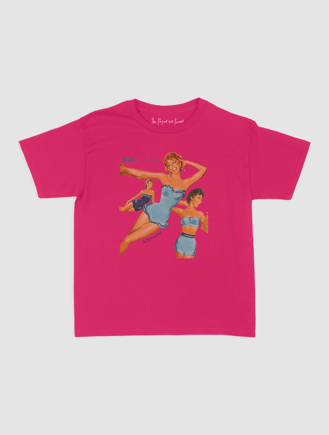 blue is for boys baby tee - In Print We Trust