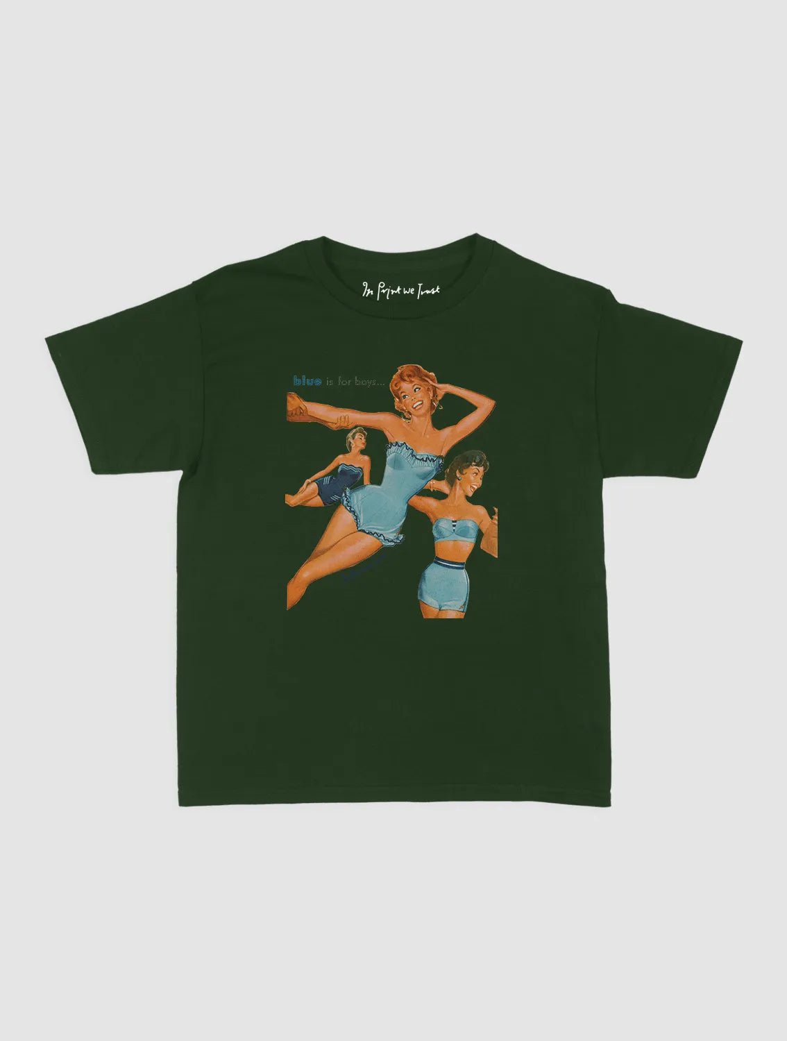blue is for boys baby tee - In Print We Trust