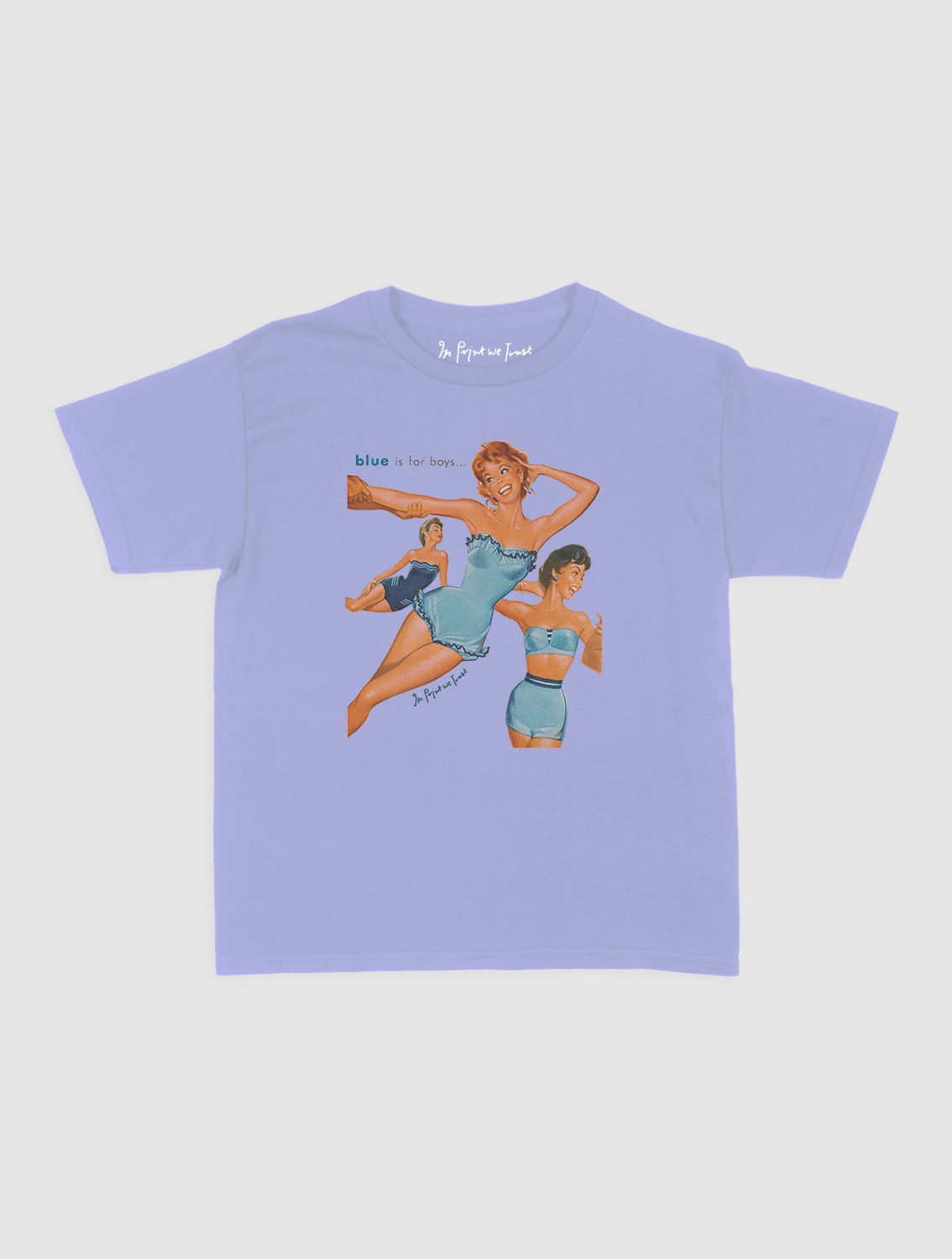 blue is for boys baby tee - In Print We Trust