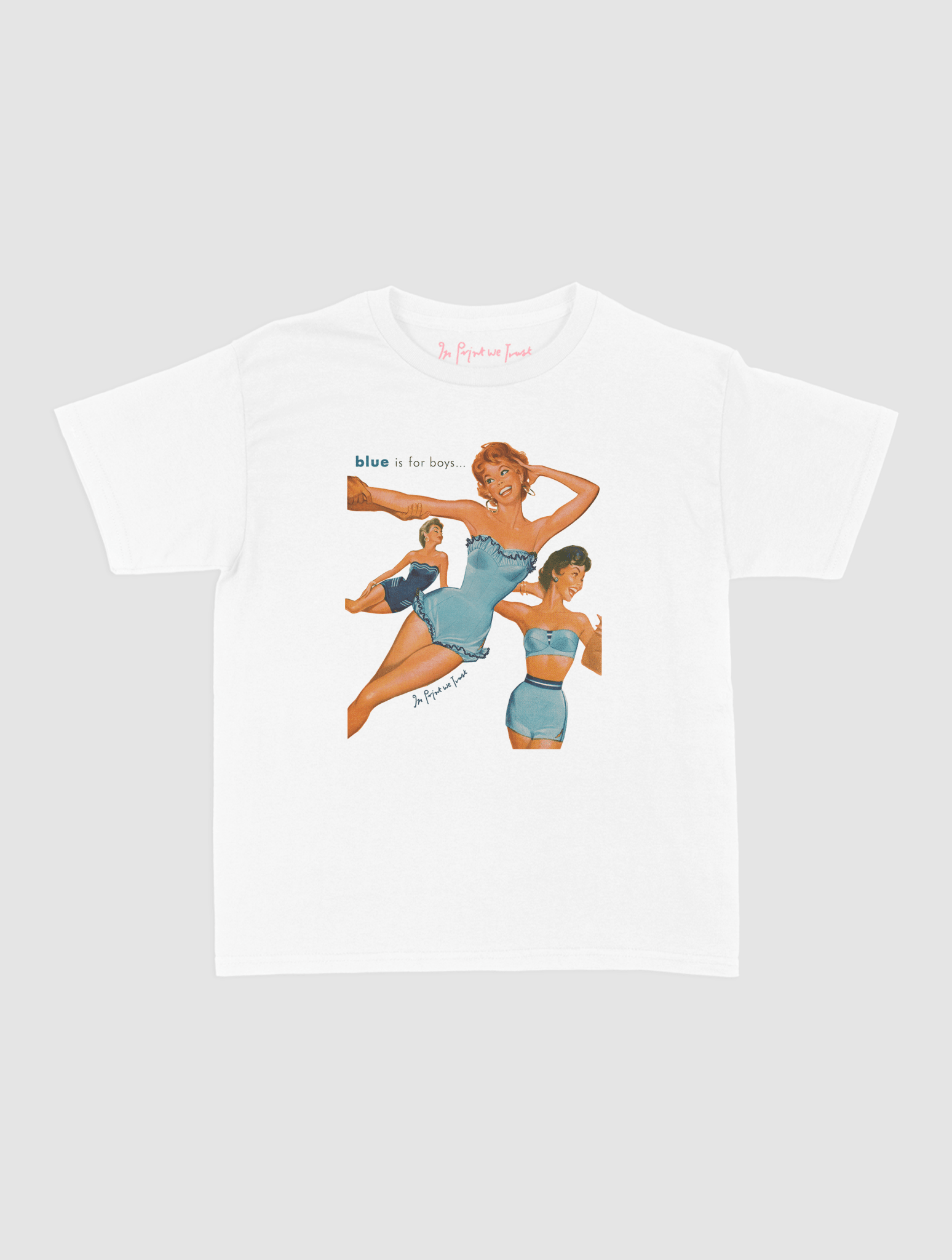 blue is for boys baby tee - In Print We Trust