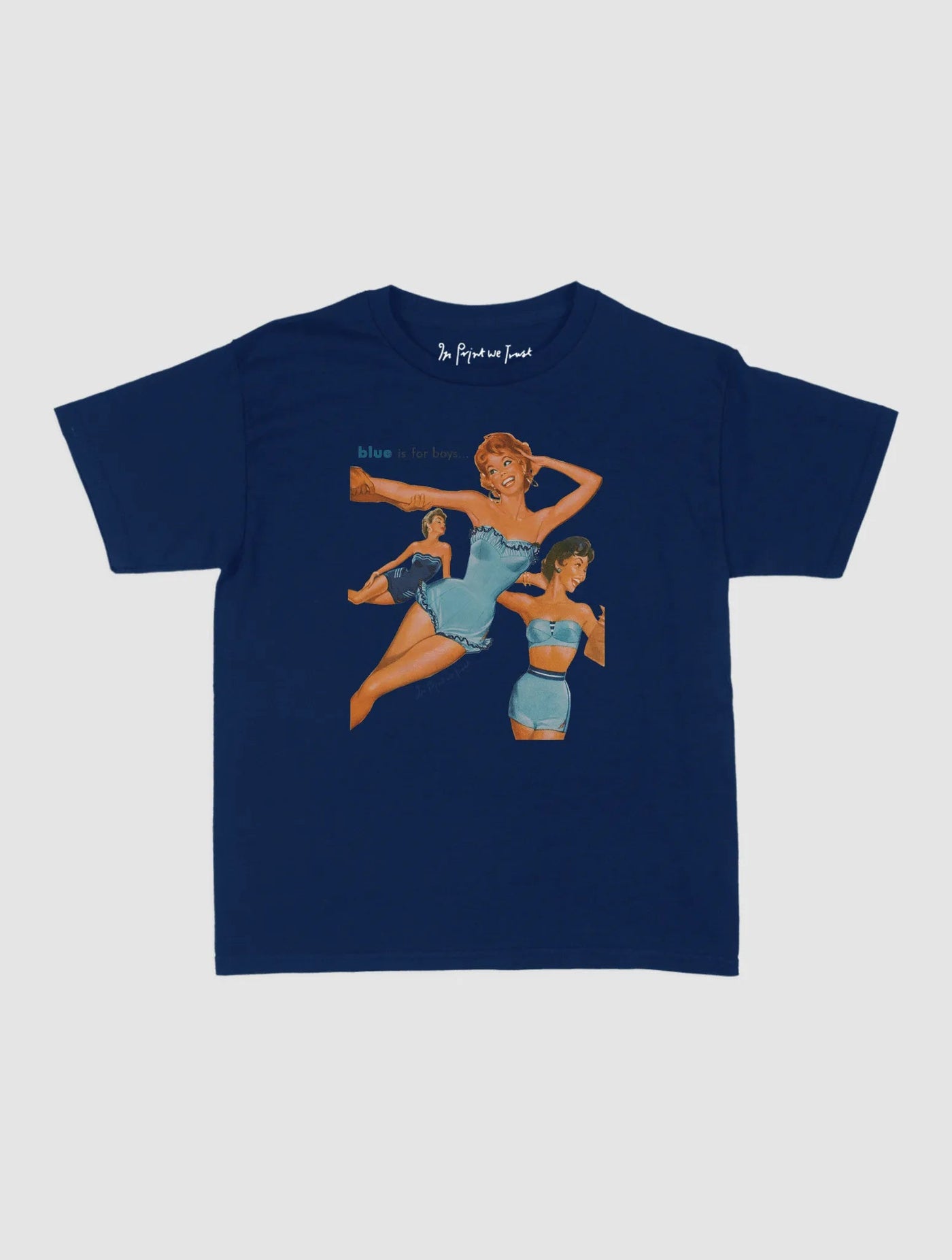 blue is for boys baby tee - In Print We Trust