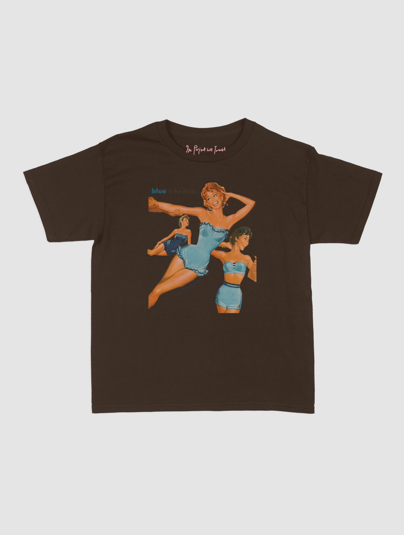 blue is for boys baby tee - In Print We Trust
