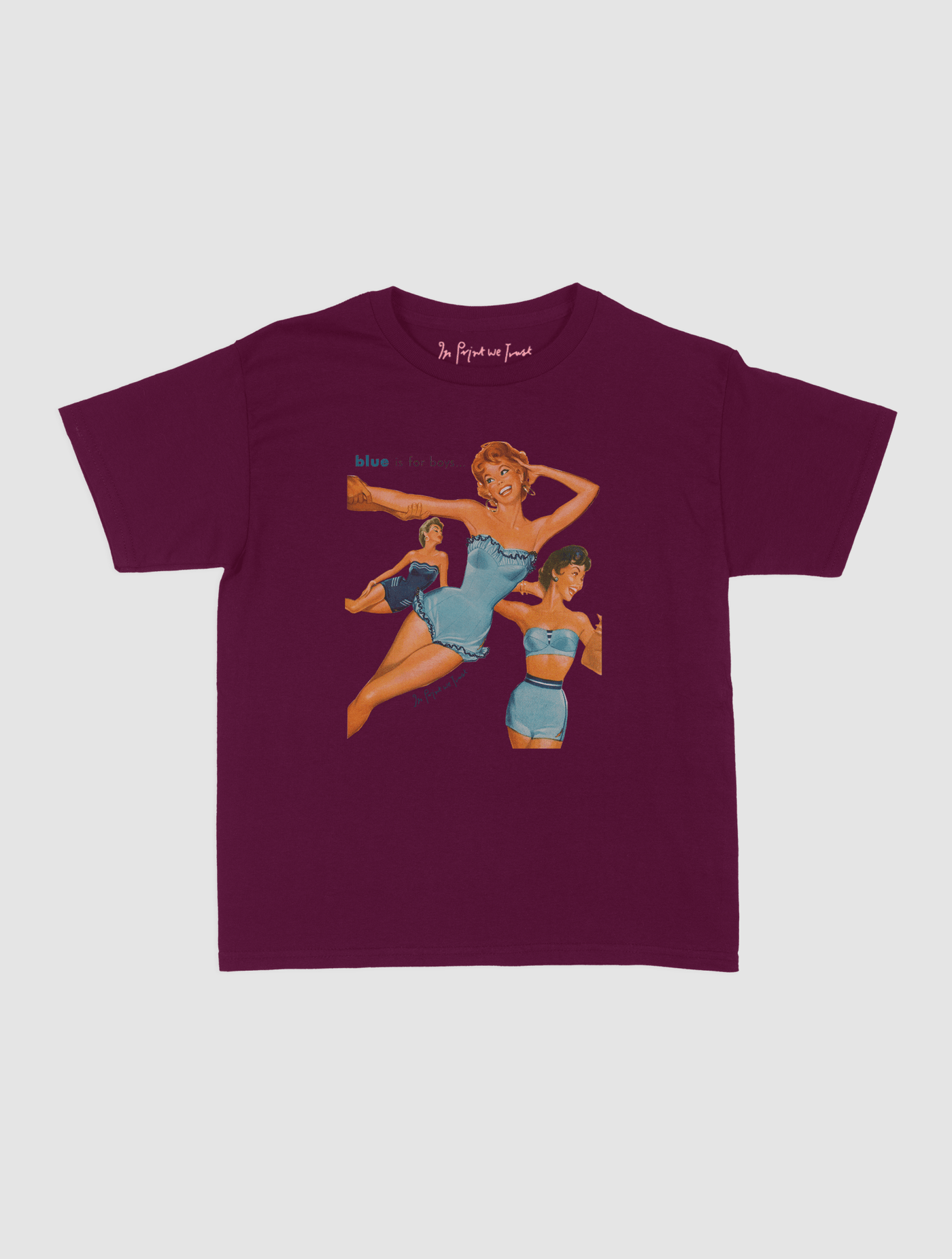 blue is for boys baby tee - In Print We Trust