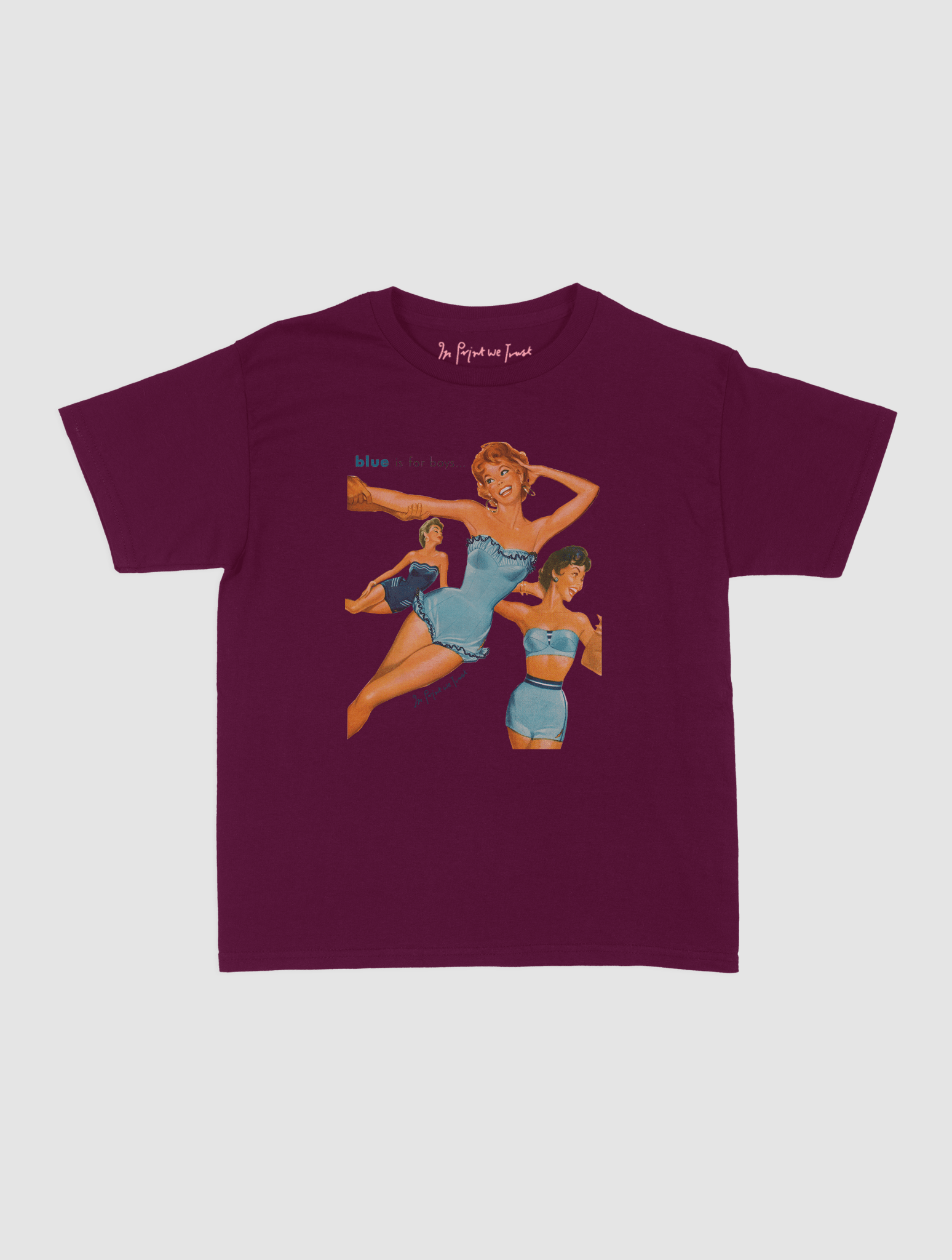 blue is for boys baby tee - In Print We Trust