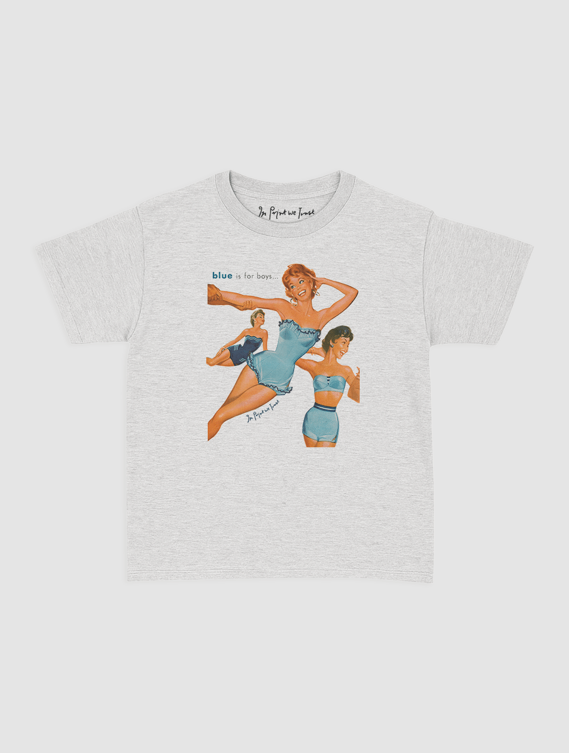 blue is for boys baby tee - In Print We Trust