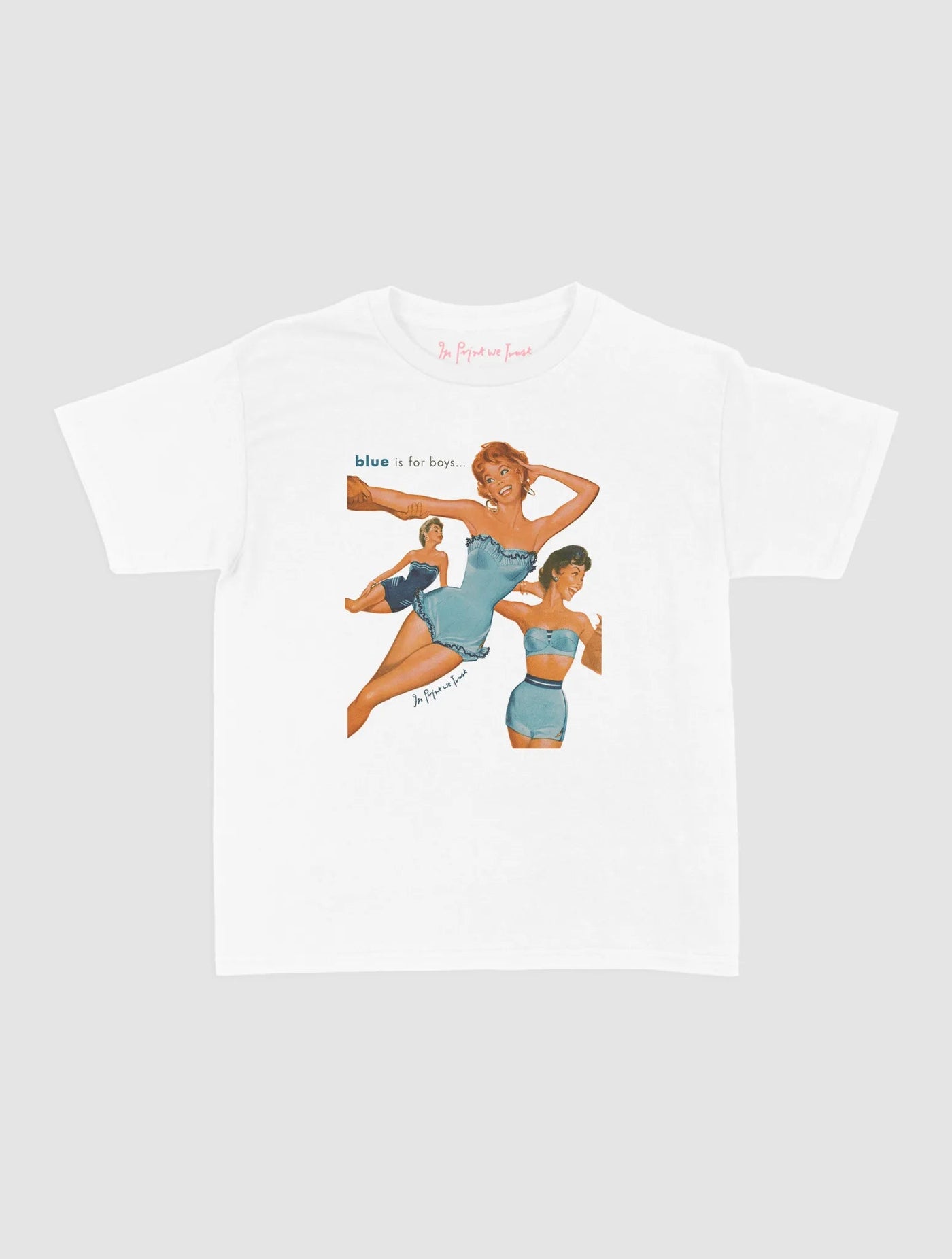 blue is for boys baby tee - In Print We Trust
