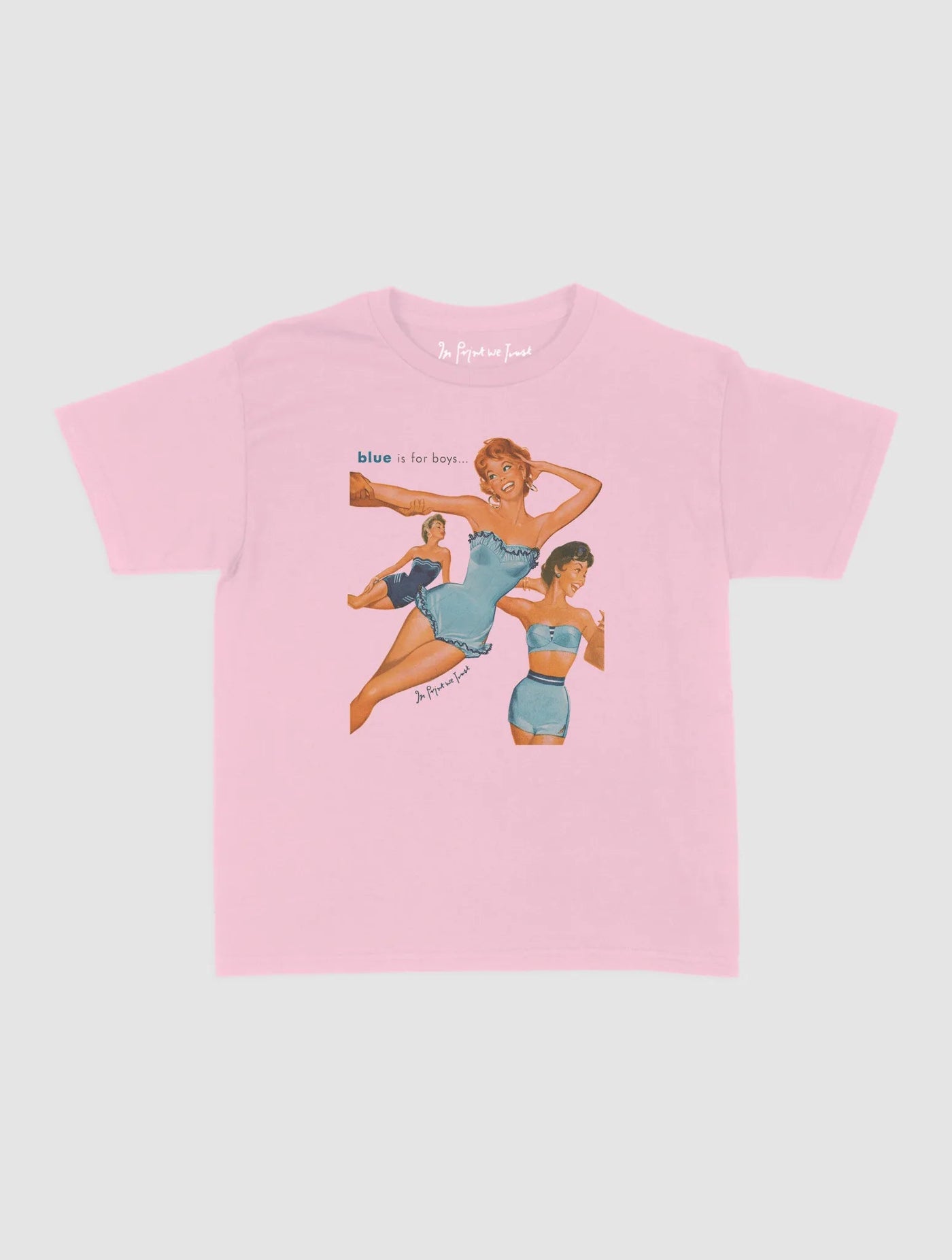 blue is for boys baby tee - In Print We Trust