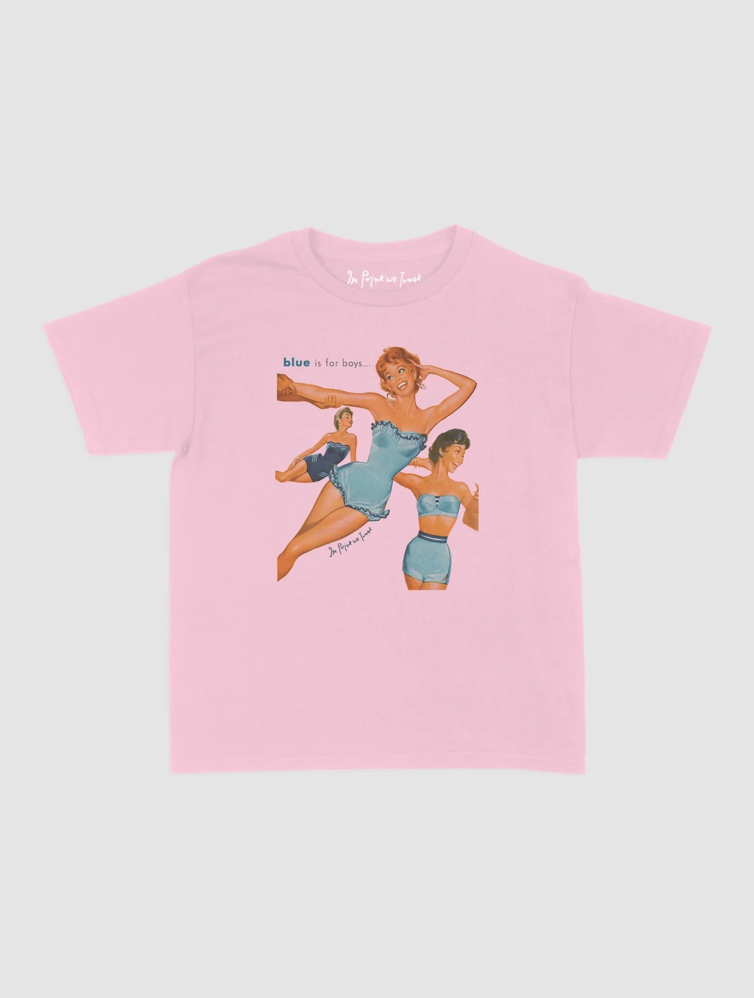 blue is for boys baby tee - In Print We Trust