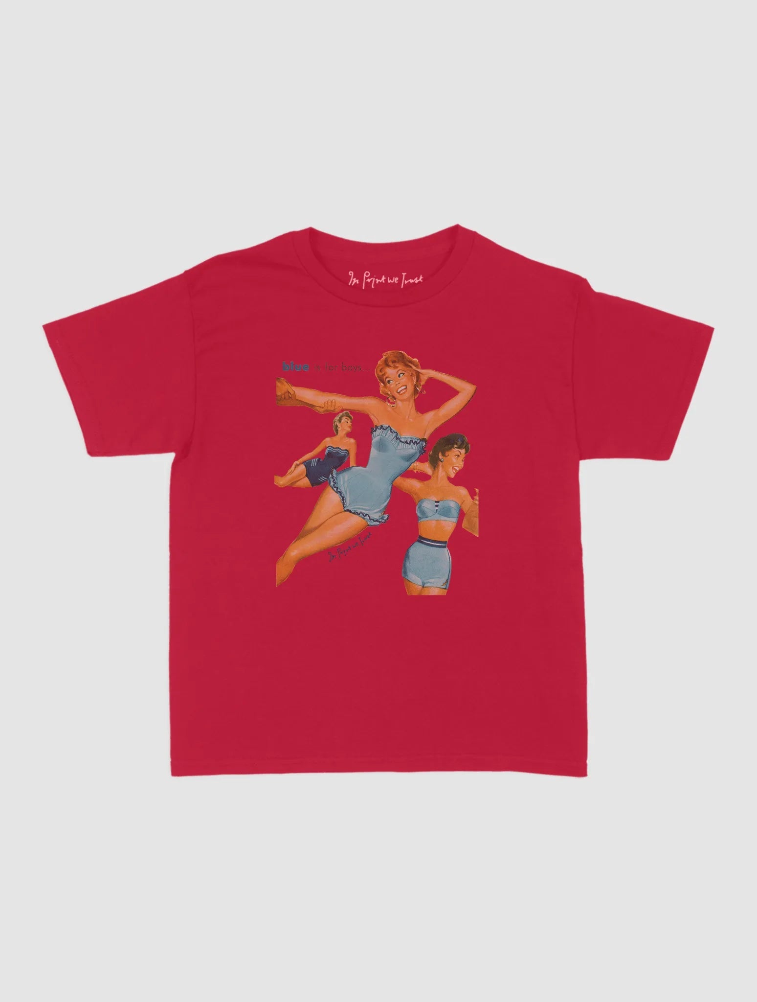 blue is for boys baby tee - In Print We Trust