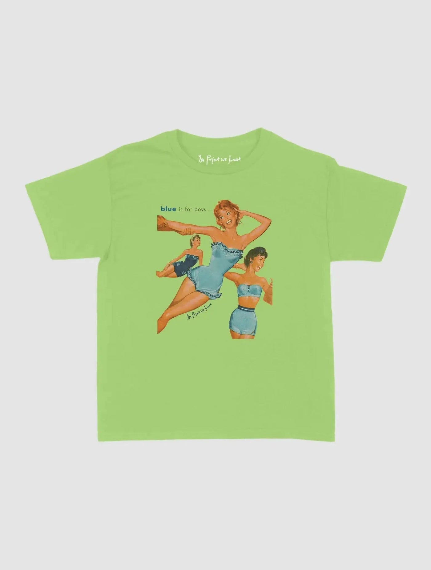 blue is for boys baby tee - In Print We Trust
