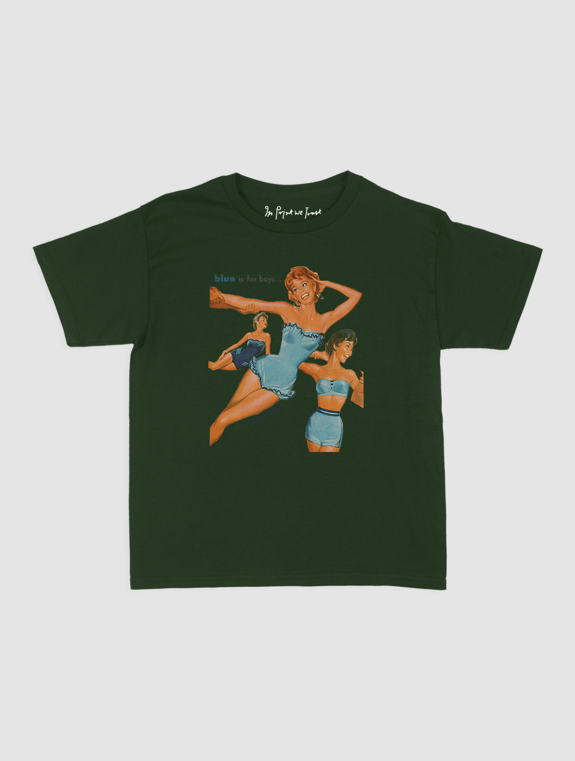 blue is for boys baby tee - In Print We Trust