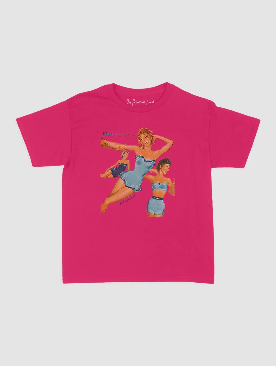 blue is for boys baby tee - In Print We Trust