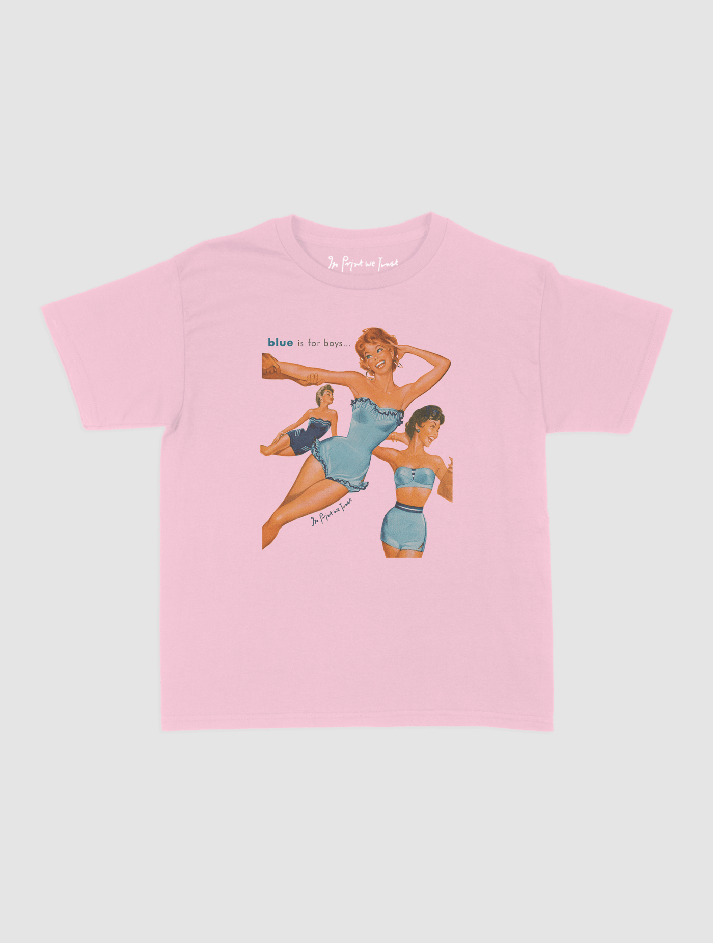 blue is for boys baby tee - In Print We Trust