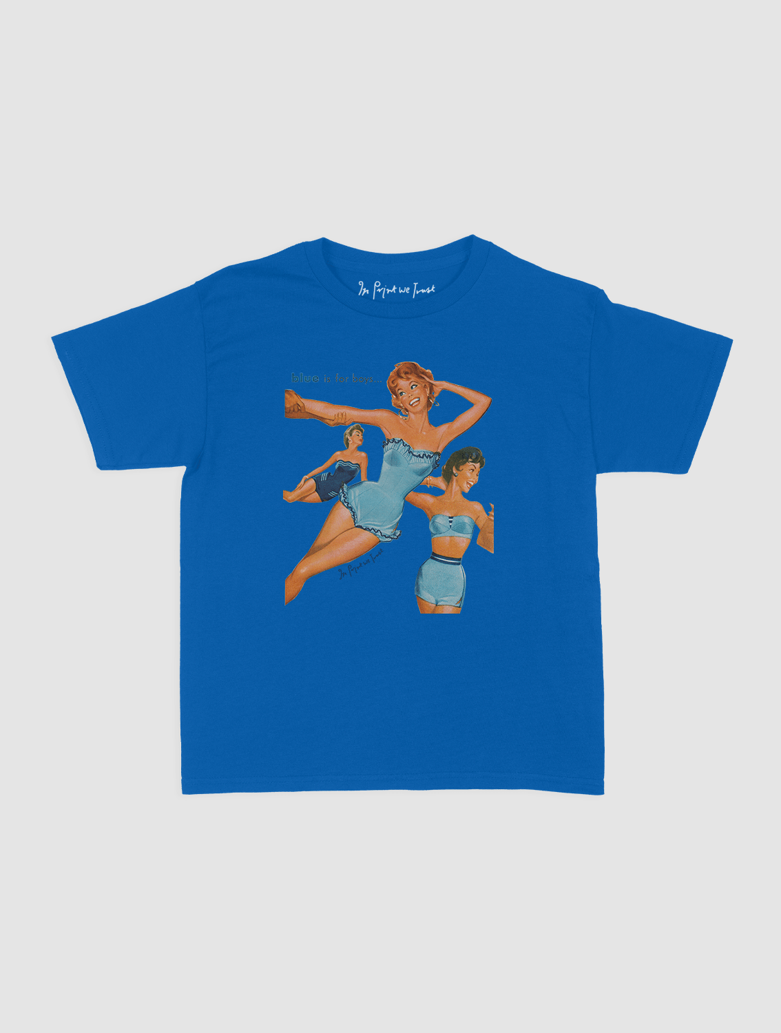 blue is for boys baby tee - In Print We Trust