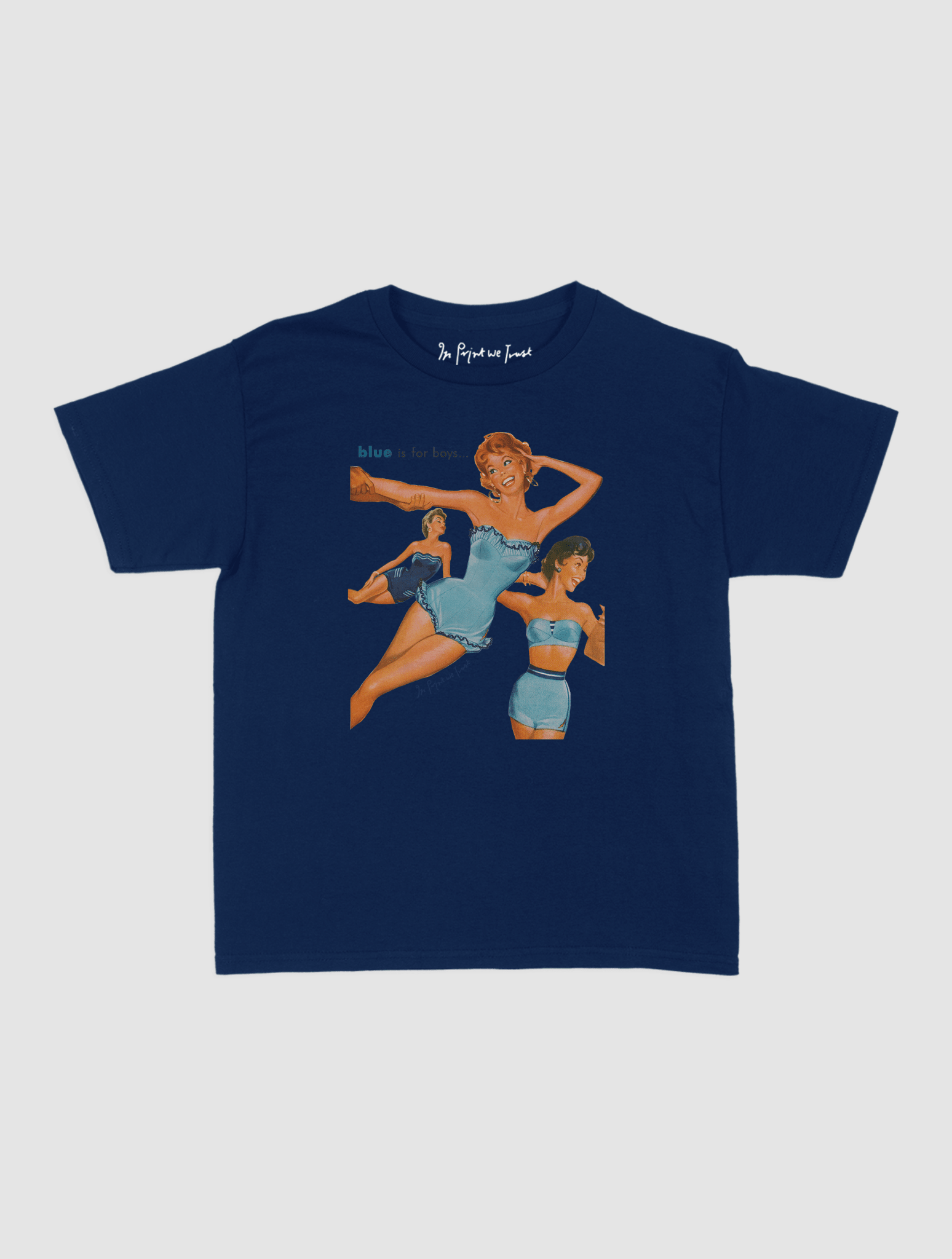 blue is for boys baby tee - In Print We Trust