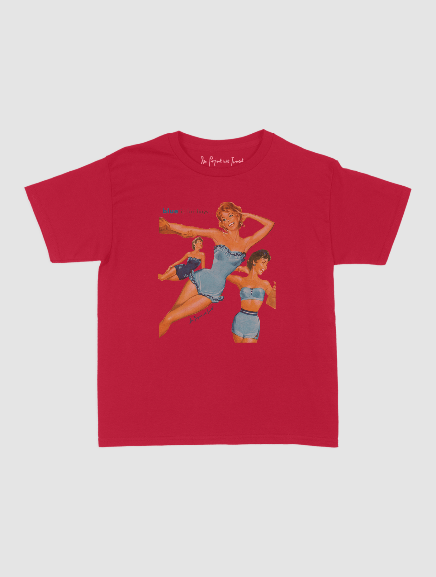 blue is for boys baby tee - In Print We Trust