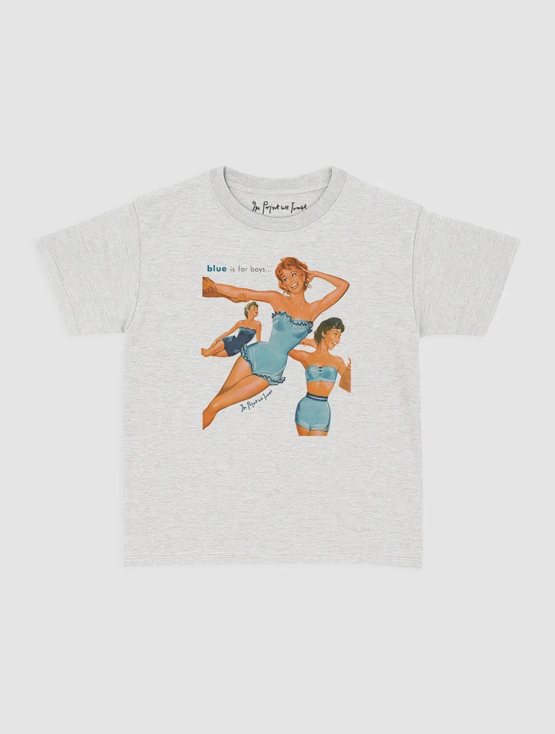 blue is for boys baby tee - In Print We Trust