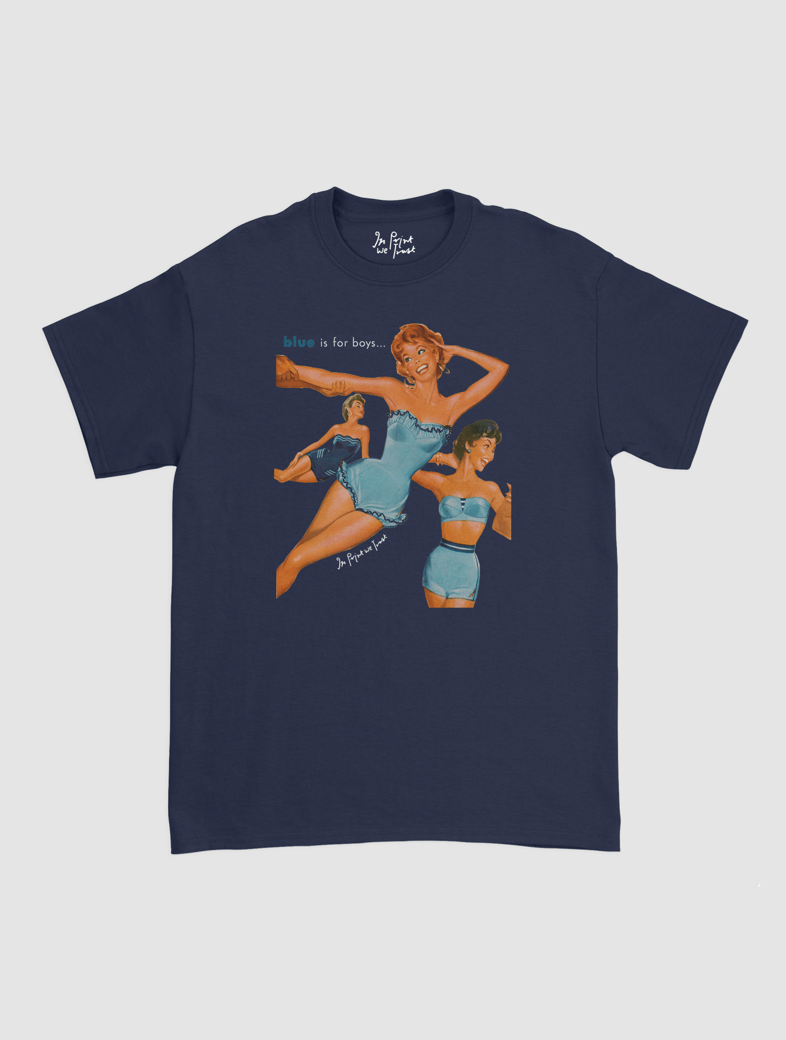 blue is for boys classic tee - In Print We Trust