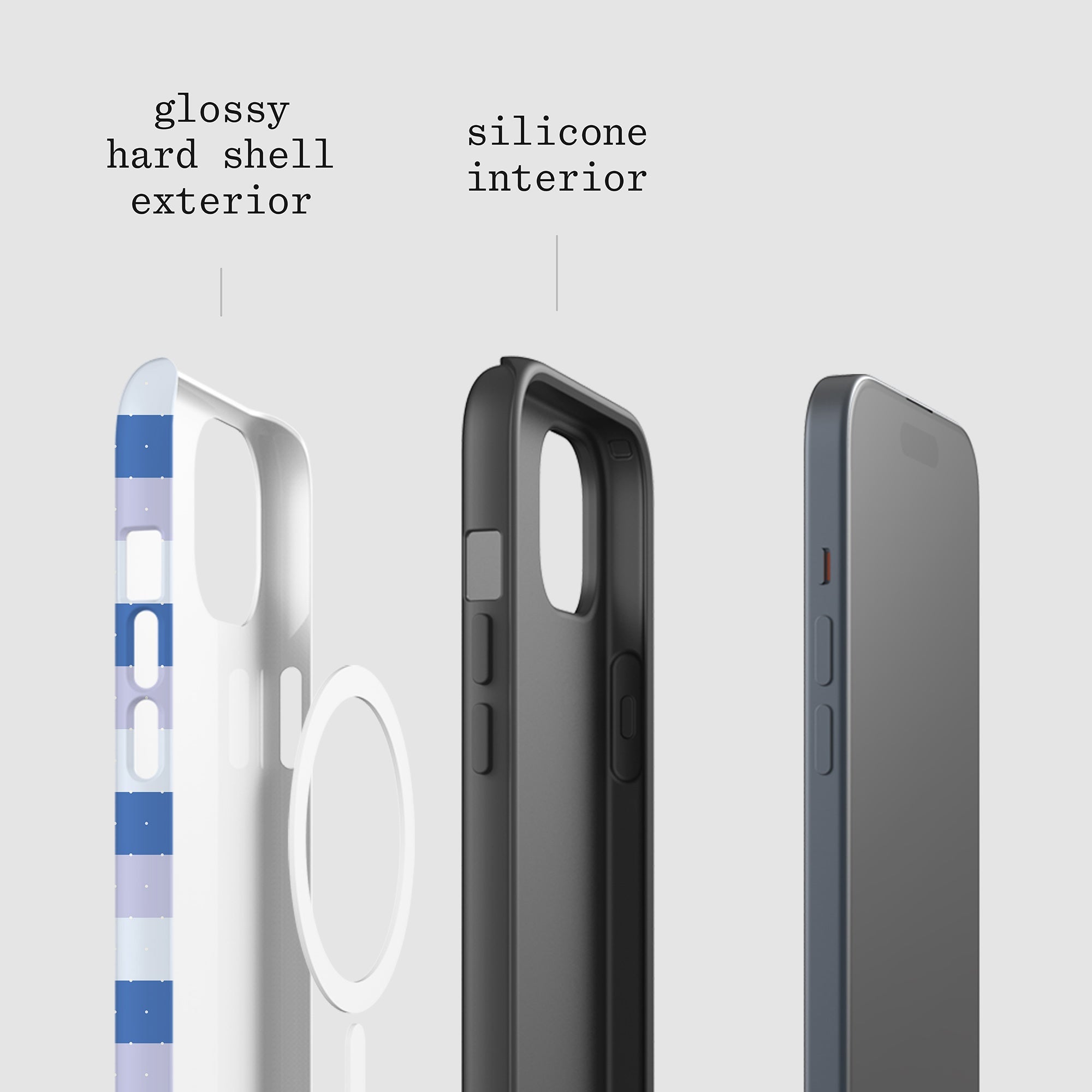 blueberry tough iPhone case - In Print We Trust