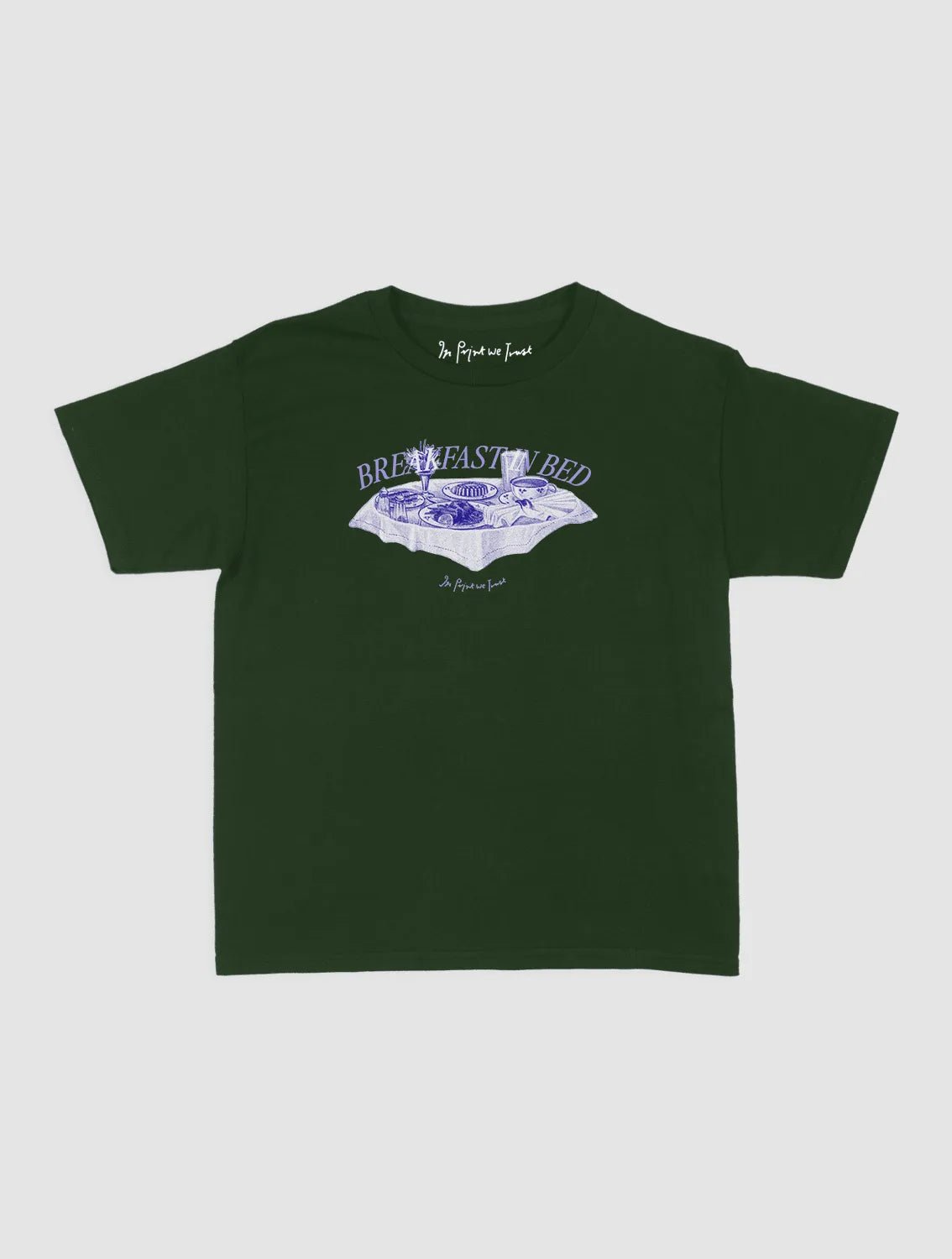 breakfast in bed baby tee - In Print We Trust