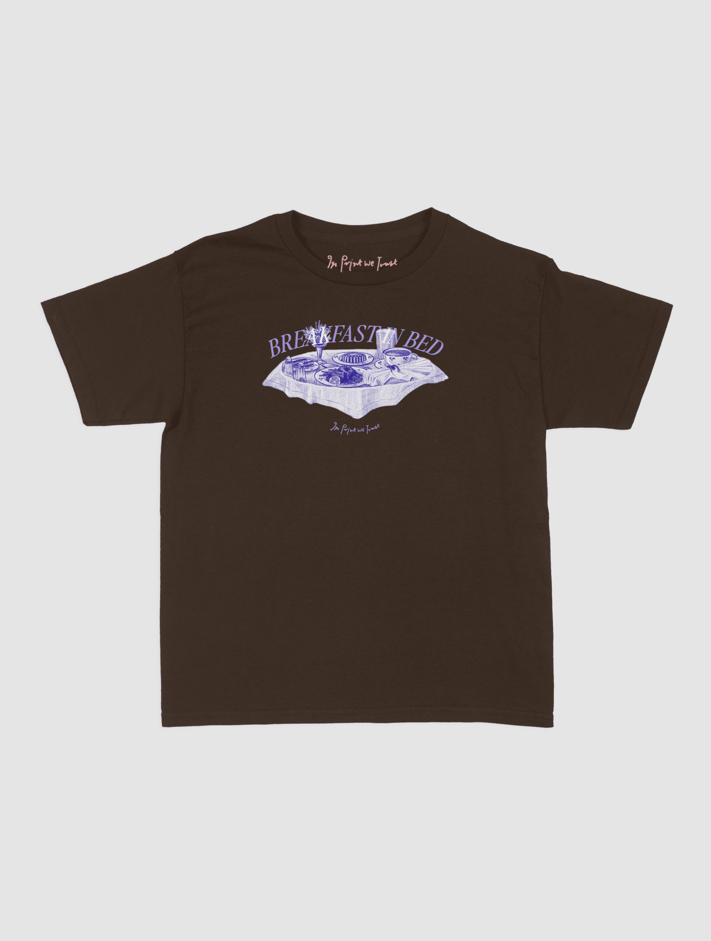 breakfast in bed baby tee - In Print We Trust