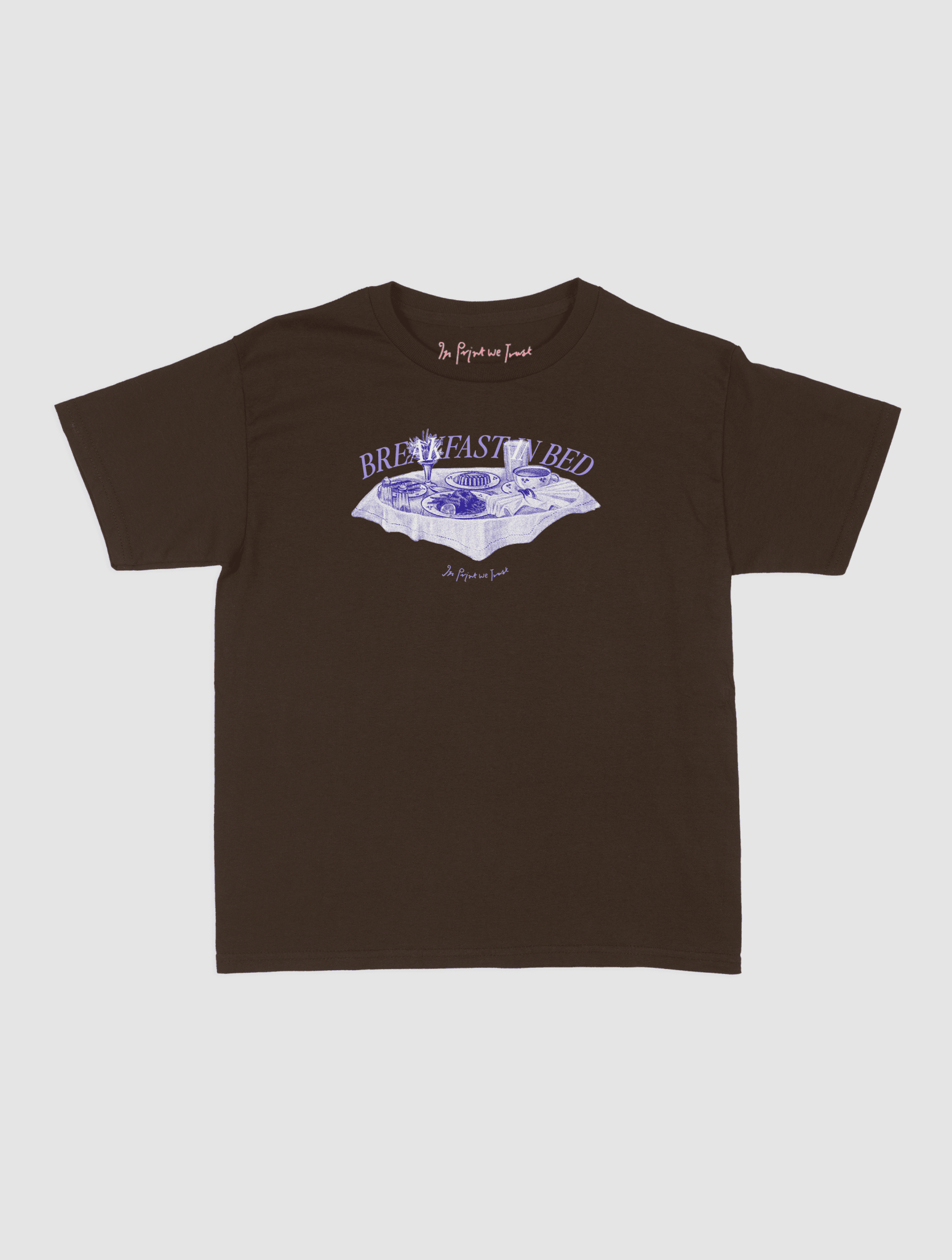 breakfast in bed baby tee - In Print We Trust