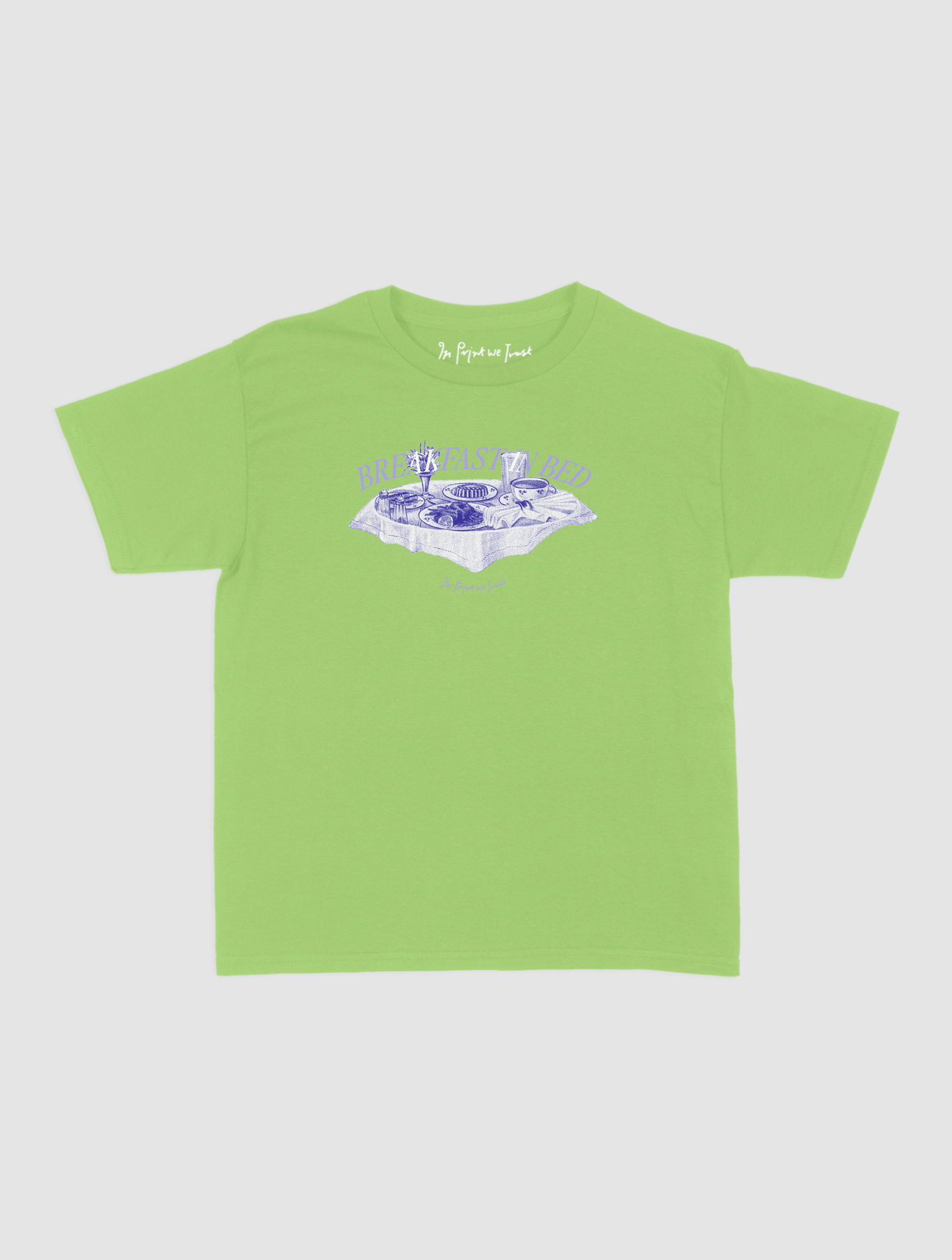 breakfast in bed baby tee - In Print We Trust