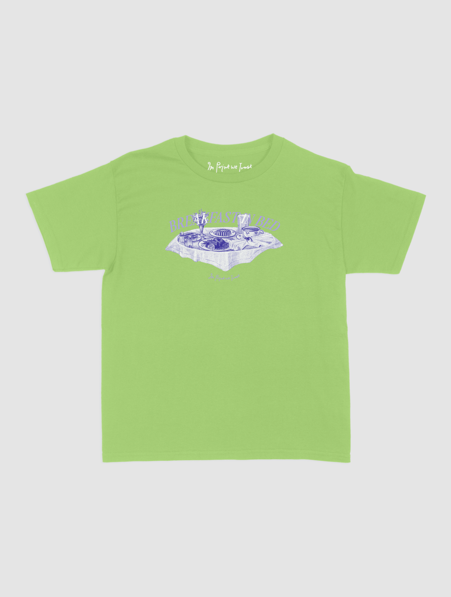 breakfast in bed baby tee - In Print We Trust