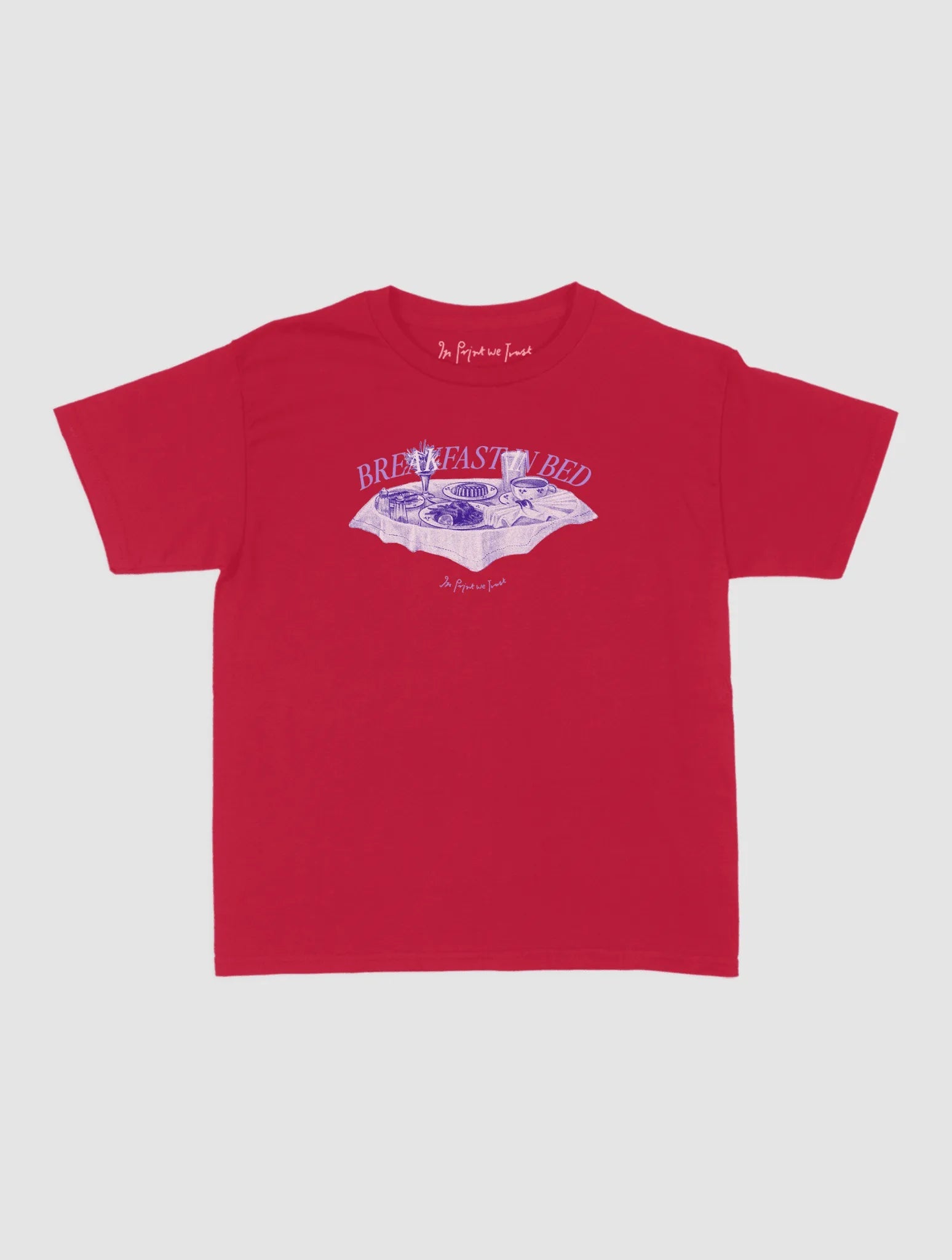 breakfast in bed baby tee - In Print We Trust