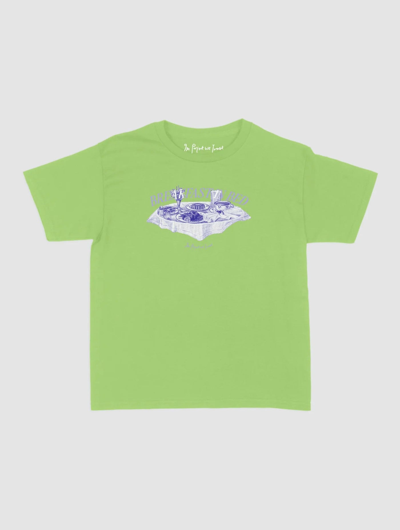 breakfast in bed baby tee - In Print We Trust