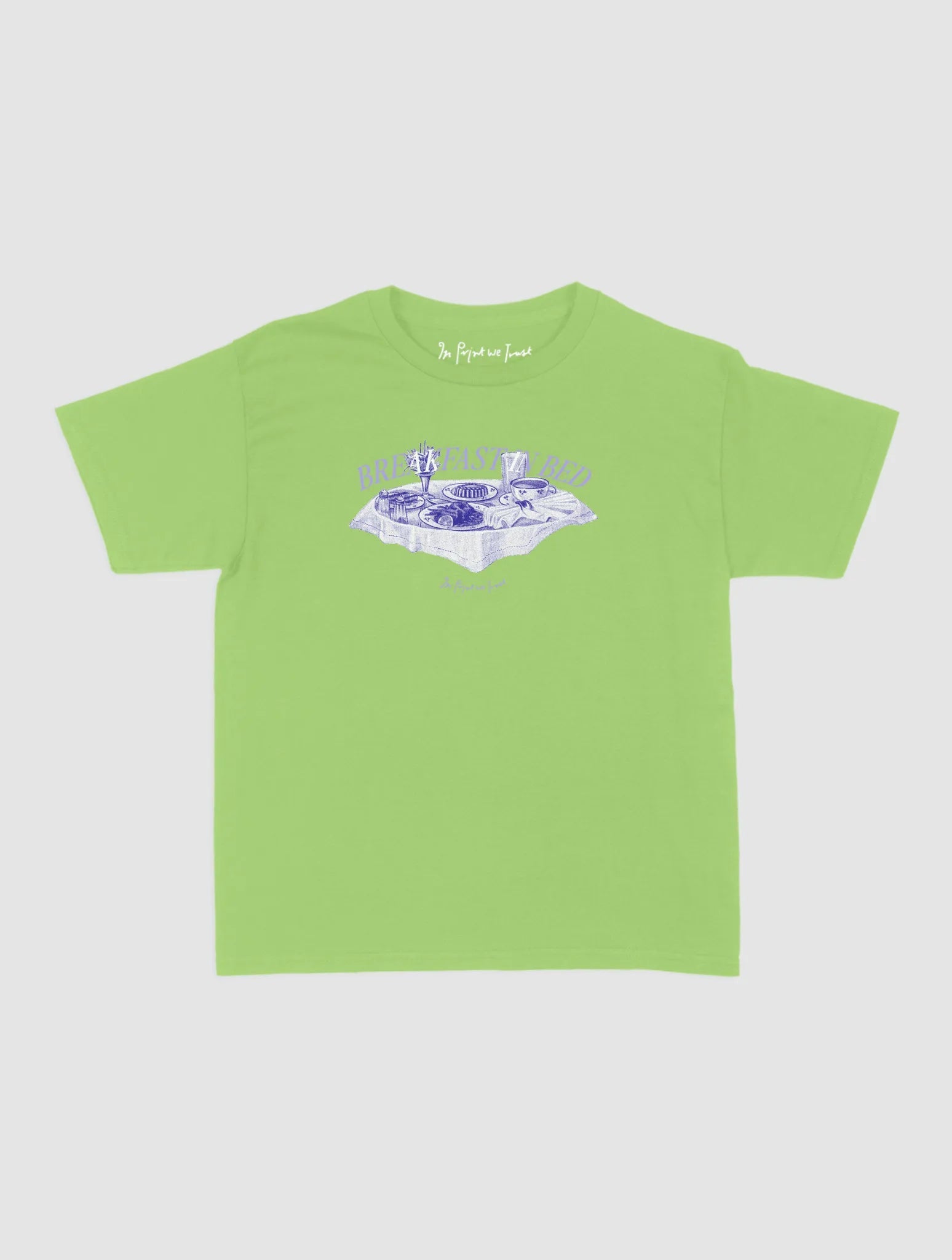 breakfast in bed baby tee - In Print We Trust
