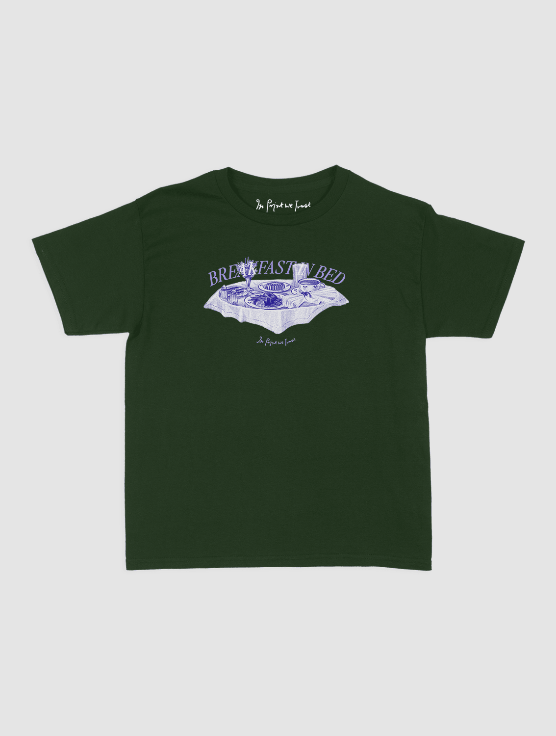 breakfast in bed baby tee - In Print We Trust
