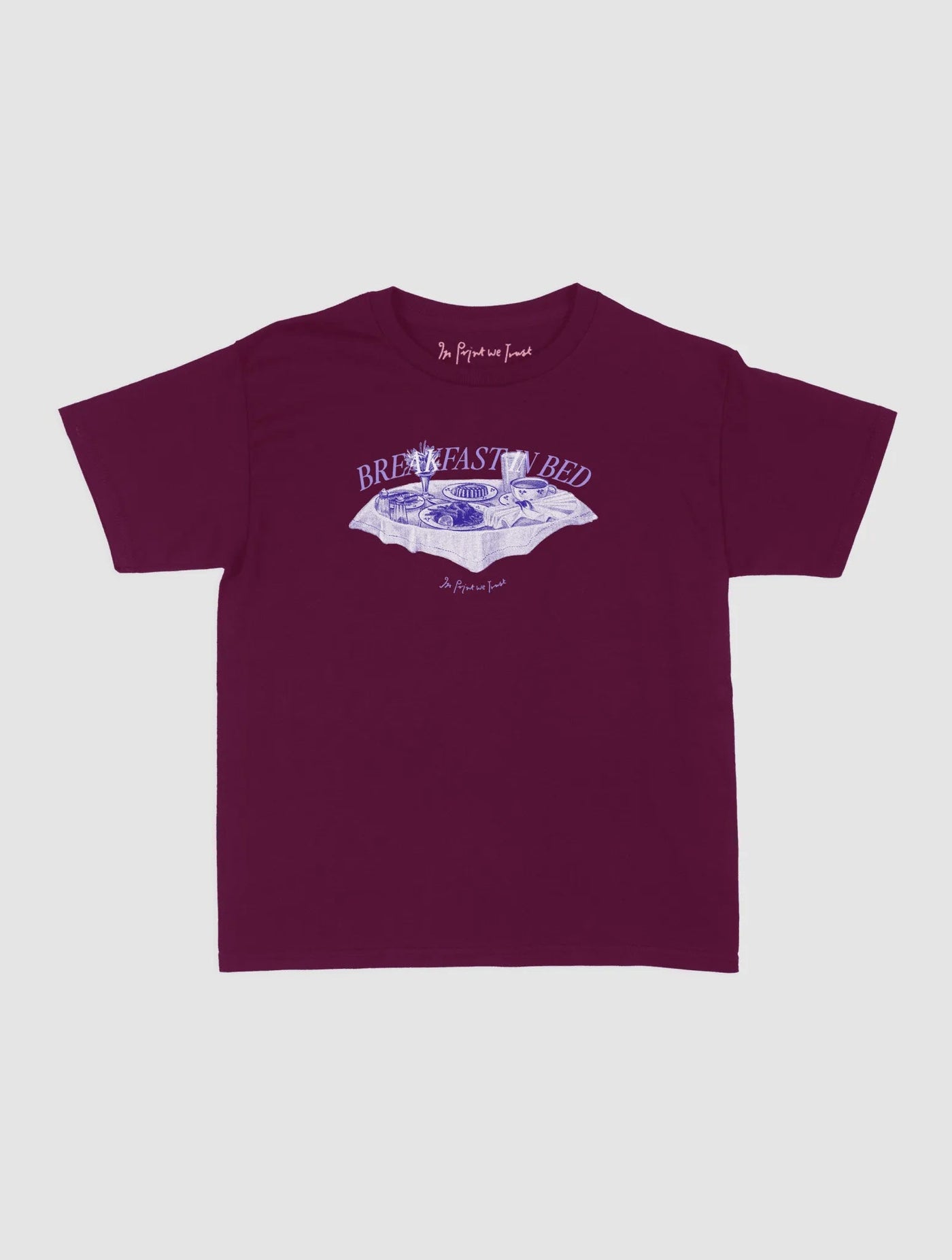 breakfast in bed baby tee - In Print We Trust