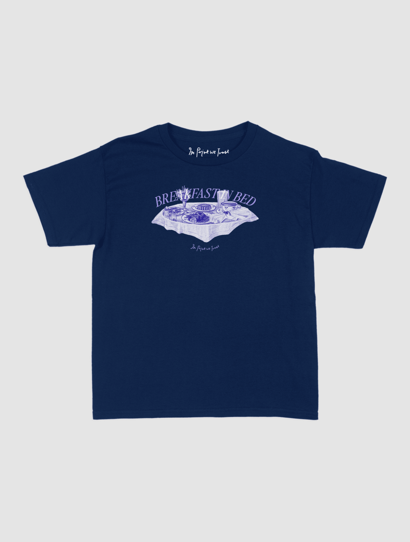 breakfast in bed baby tee - In Print We Trust