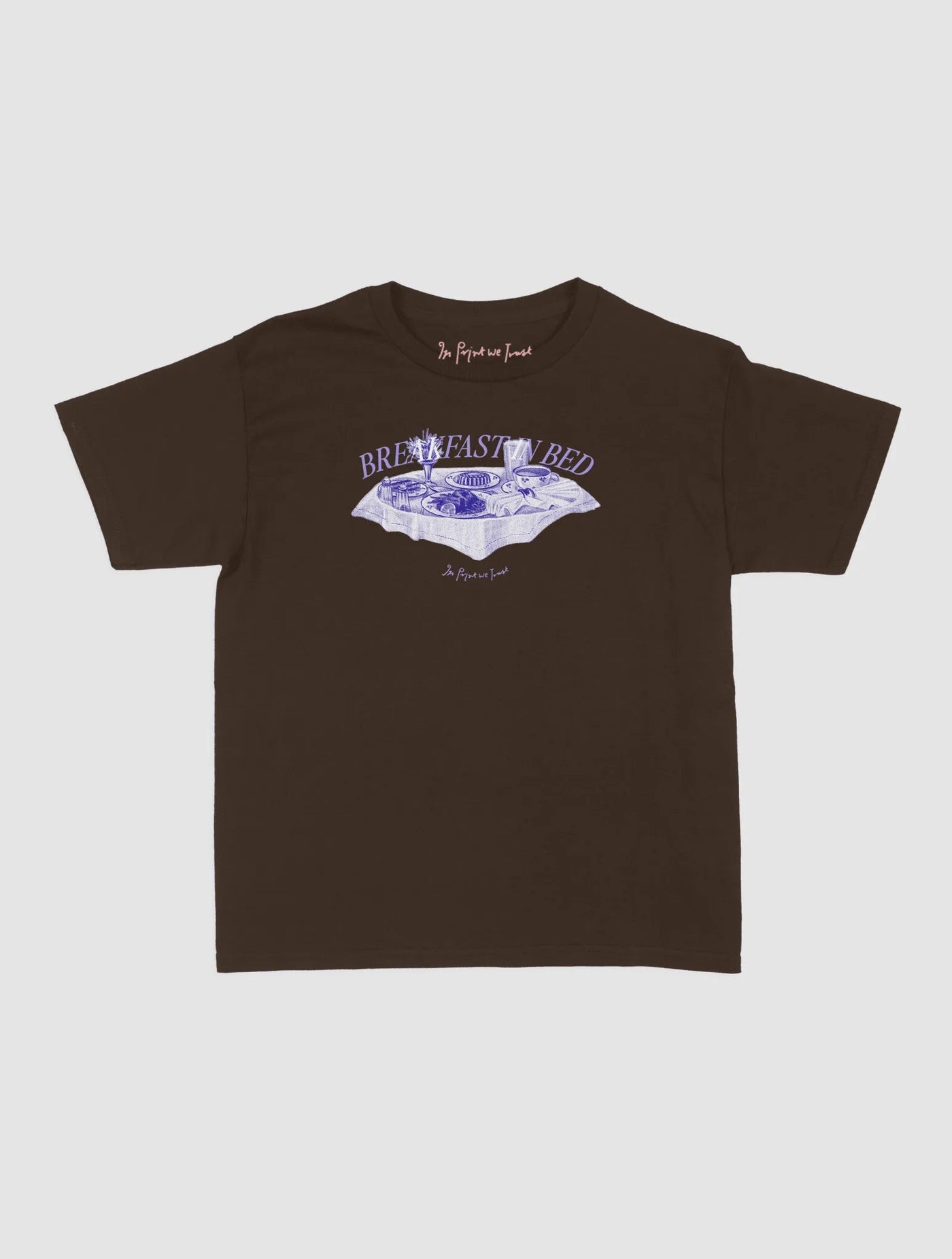 breakfast in bed baby tee - In Print We Trust