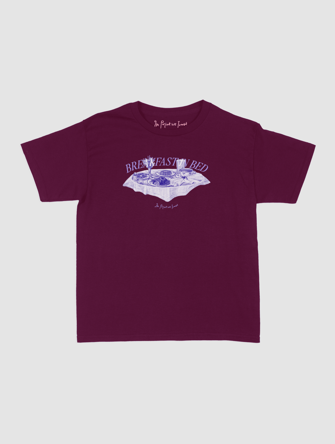 breakfast in bed baby tee - In Print We Trust