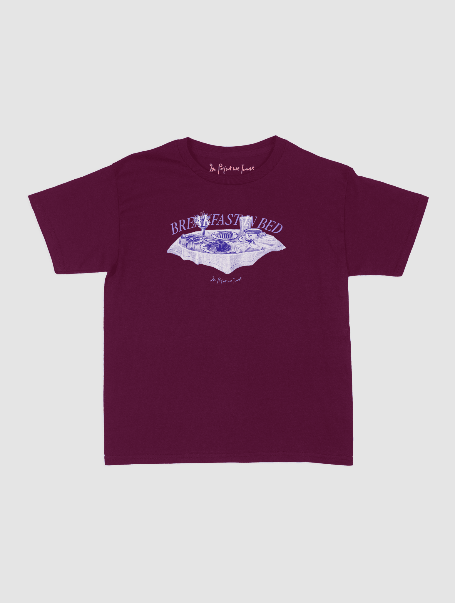 breakfast in bed baby tee - In Print We Trust