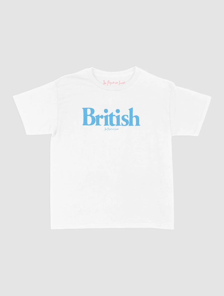 british baby tee - In Print We Trust