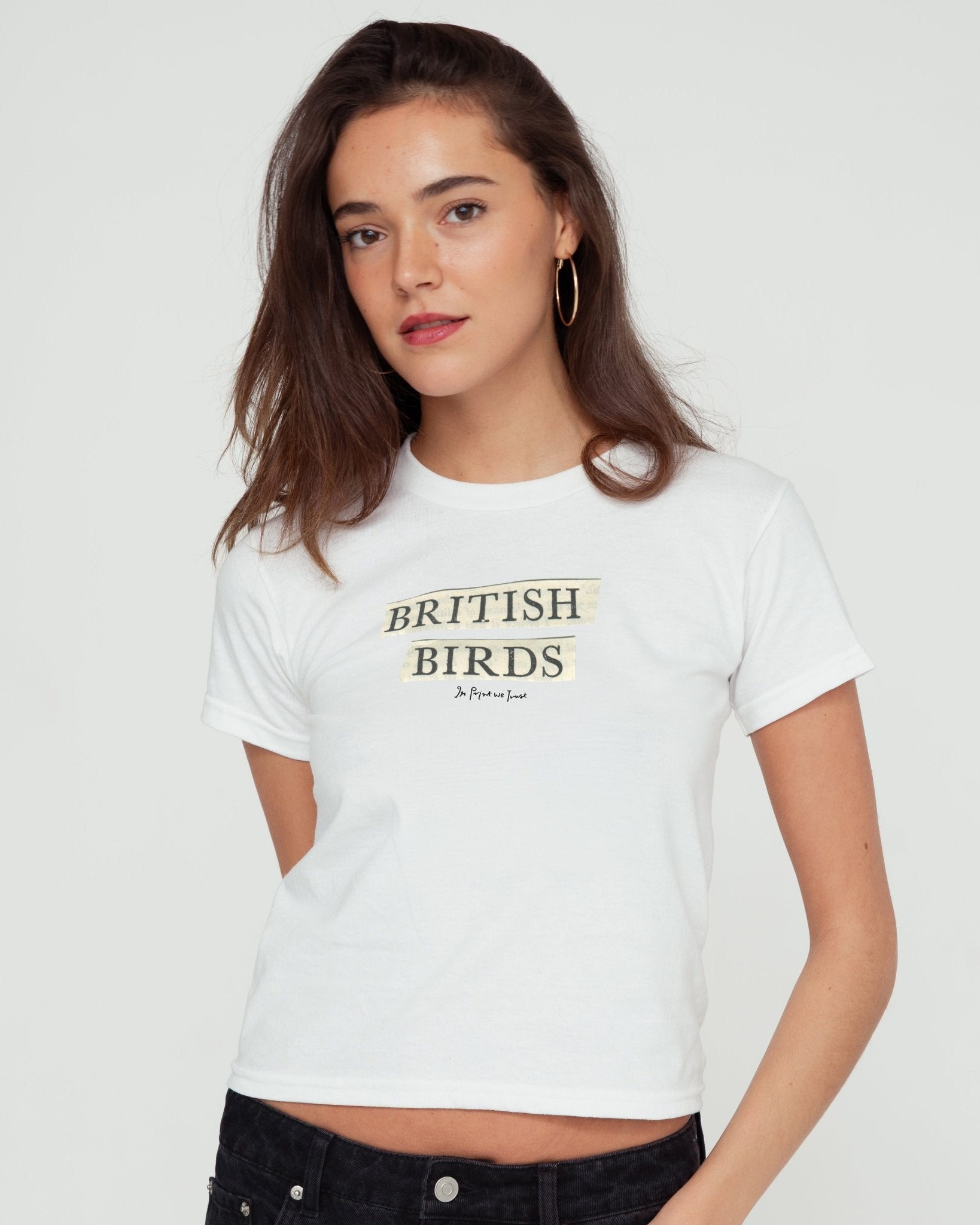 british birds baby tee - In Print We Trust